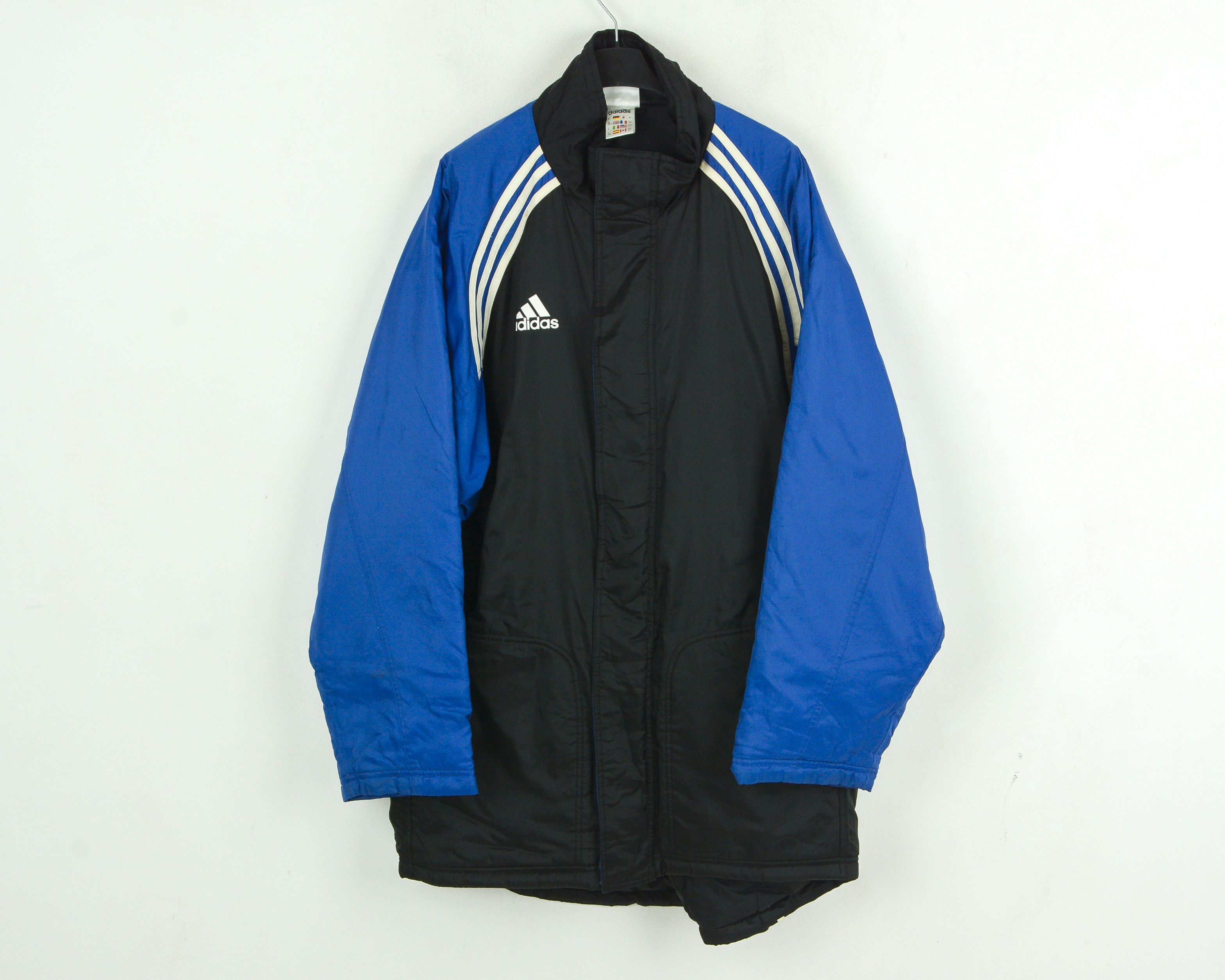Adidas soccer bench coat sales