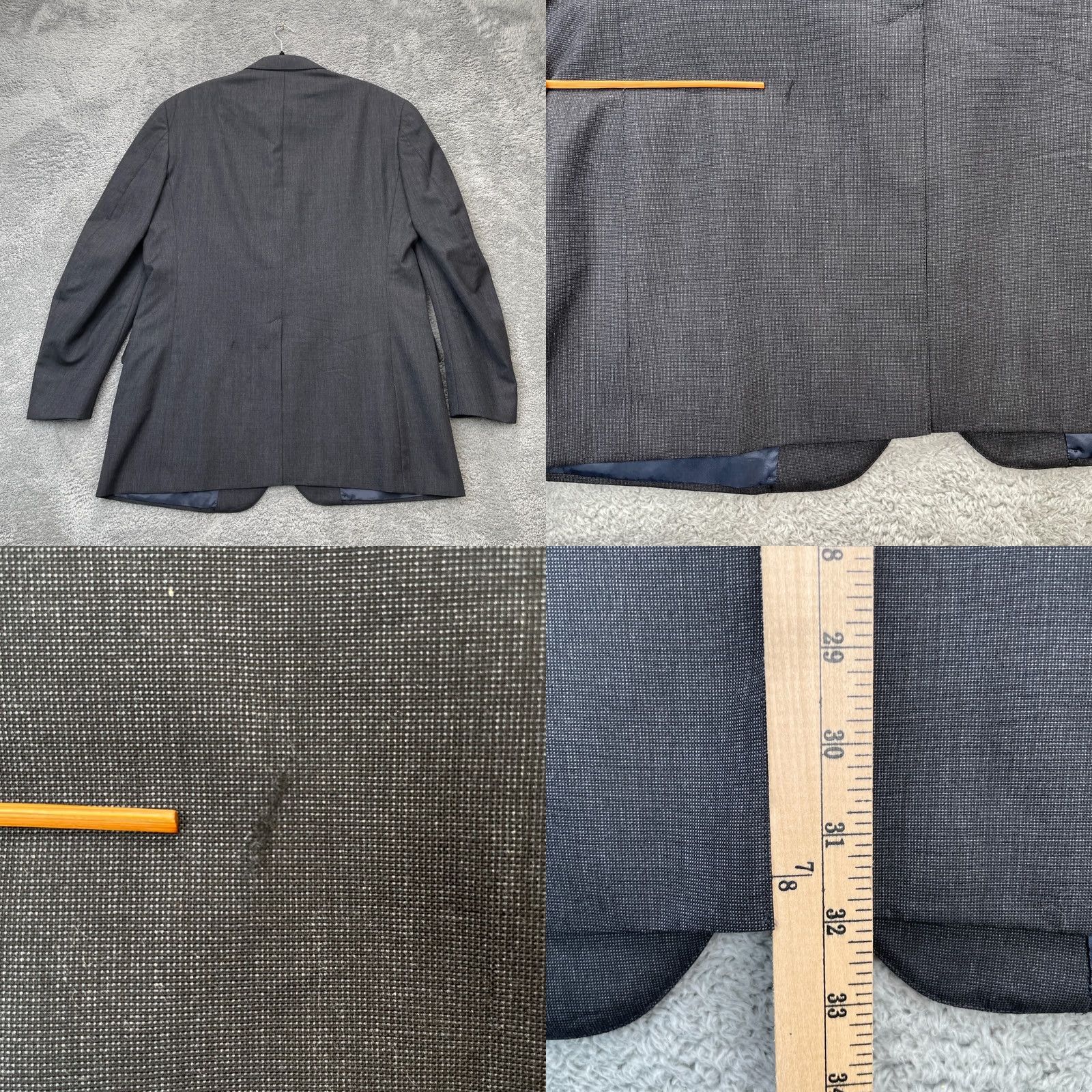 Brooks Brothers Vintage Brooks Brothers Suit Mens 43 Gray Notch Lapel Single Breasted 2 Piece Wool USA Coat Jacket Full Set Clothing Size 46R - 8 Thumbnail