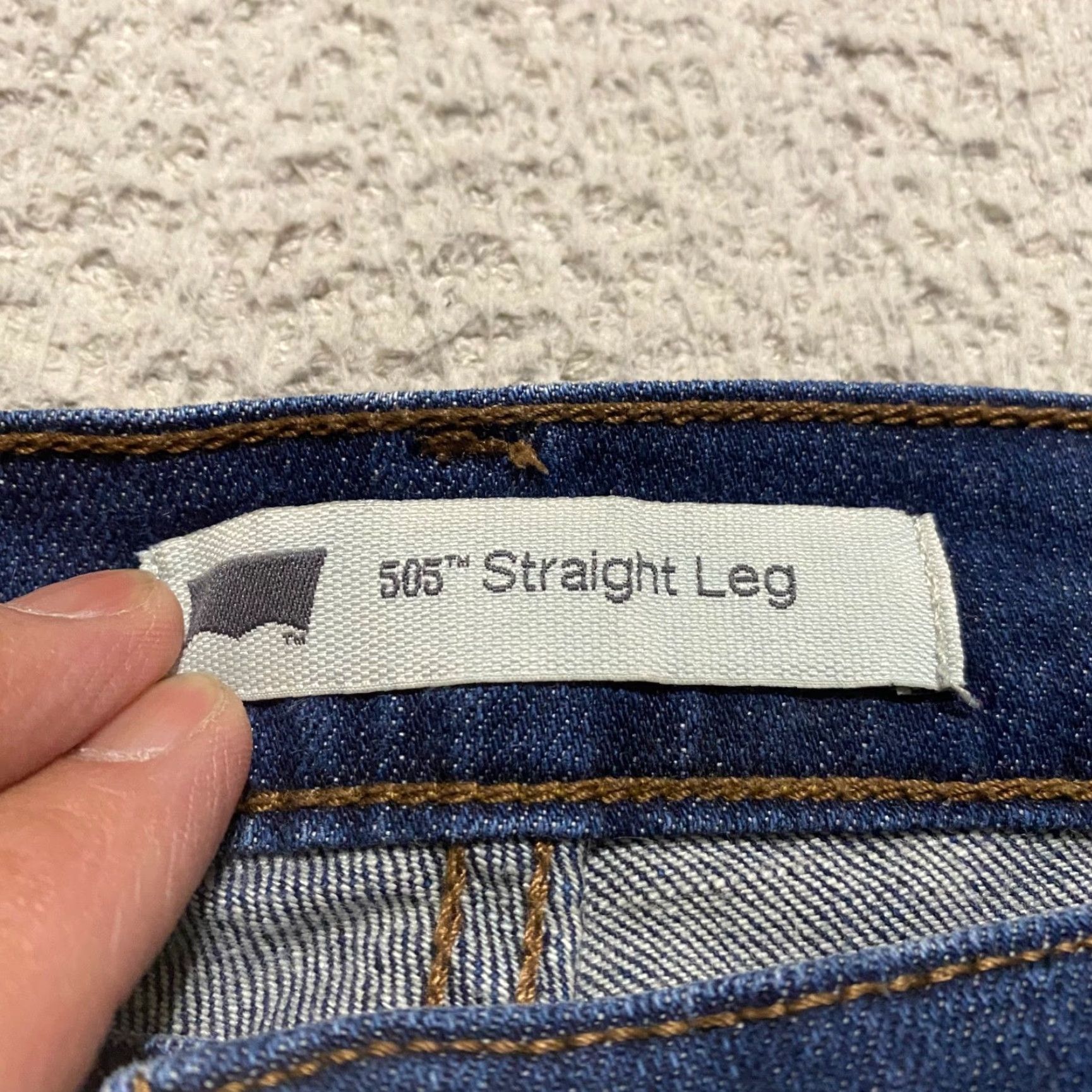 Levi's Levi's 505 Jeans Blue Denim Dark Wash Straight Leg Mid Rise Womens Size 32 Inseam 30 Regular Size 38" / US 16 / IT 52 - 4 Thumbnail