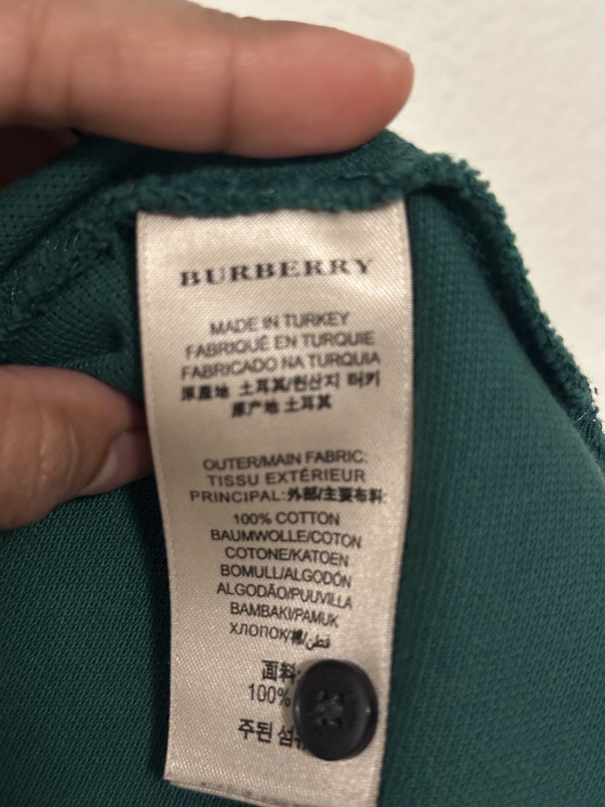 Burberry × Designer × Vintage Burberry Green Polo men’s medium Size US M / EU 48-50 / 2 - 3 Thumbnail