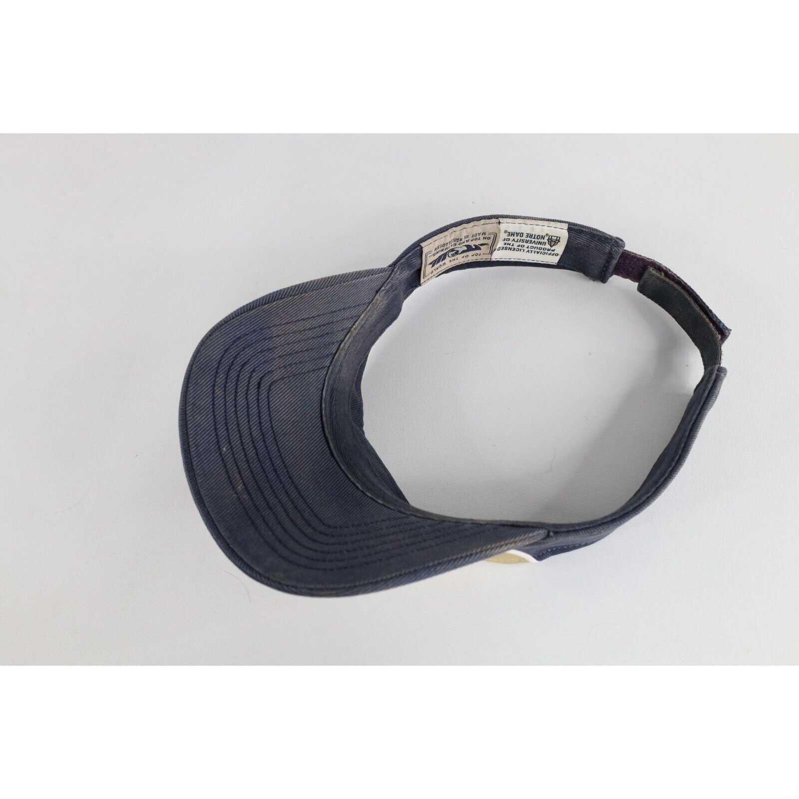 Vintage Vintage 90s Distressed Big Logo Notre Dame University Visor Size ONE SIZE - 7 Thumbnail
