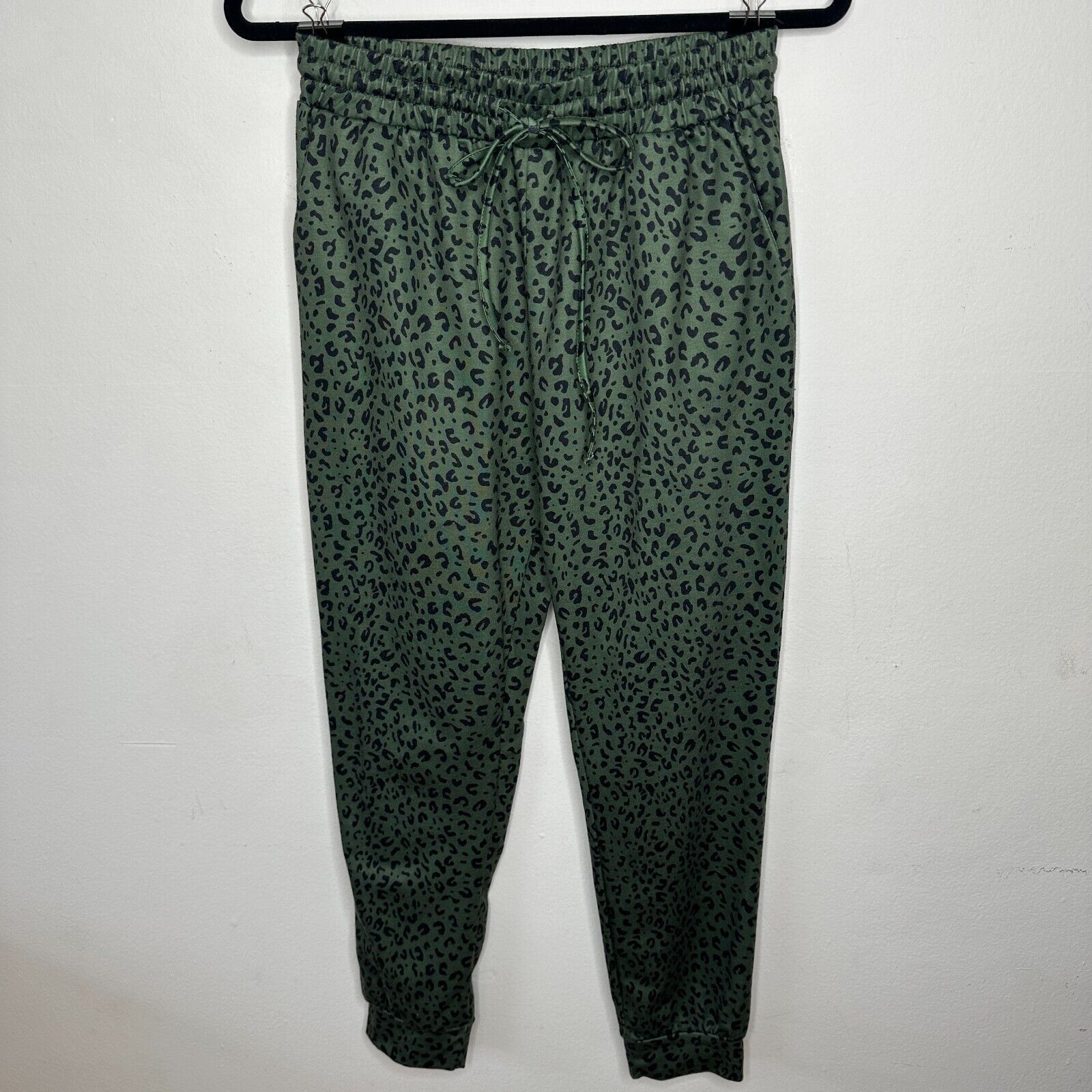 Other Green and Black Leopard Print Draw String Joggers Medium Size 30" / US 8 / IT 44 - 2 Thumbnail