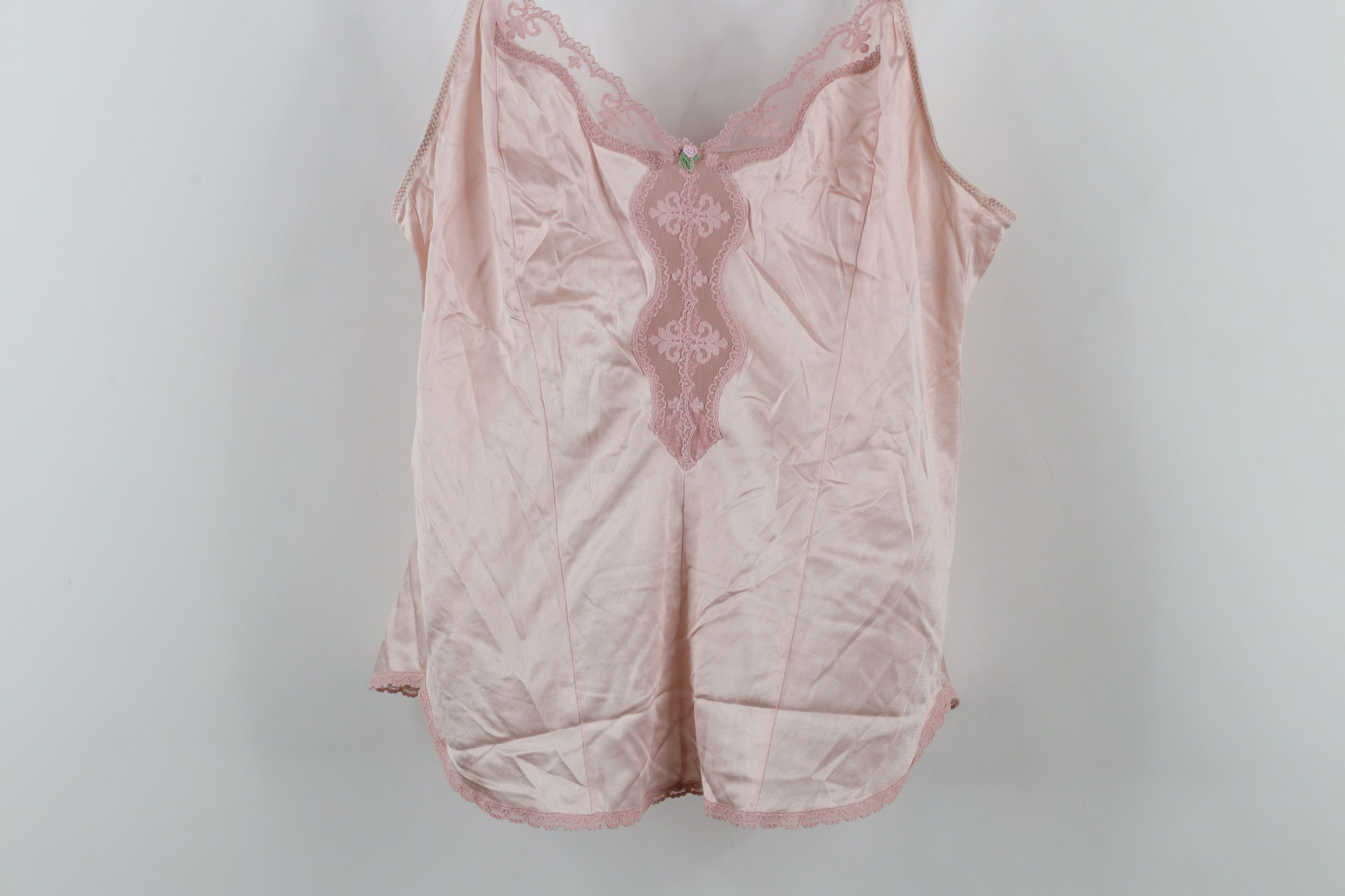 Vintage Vintage 70s Streetwear Lace Flower Cropped Night Shirt USA Size XS / US 0-2 / IT 36-38 - 3 Thumbnail