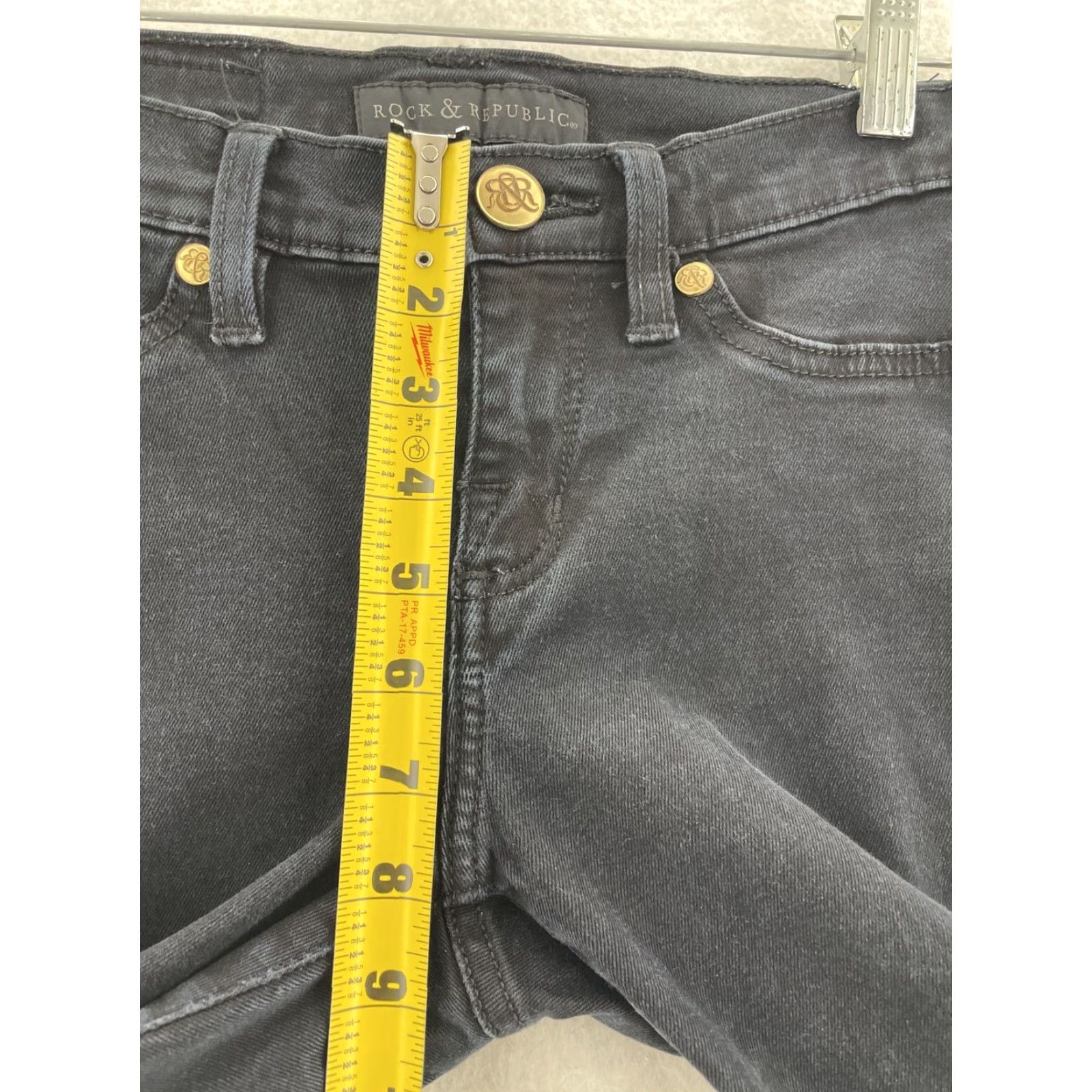 Vintage VINTAGE Rock & Republic Jeans Womens 6 Blue Kashmere Skinny Stretch Dark Blue Denim 80s 90s Slim Womens 6 Jeans Size 28" / US 6 / IT 42 - 6 Thumbnail