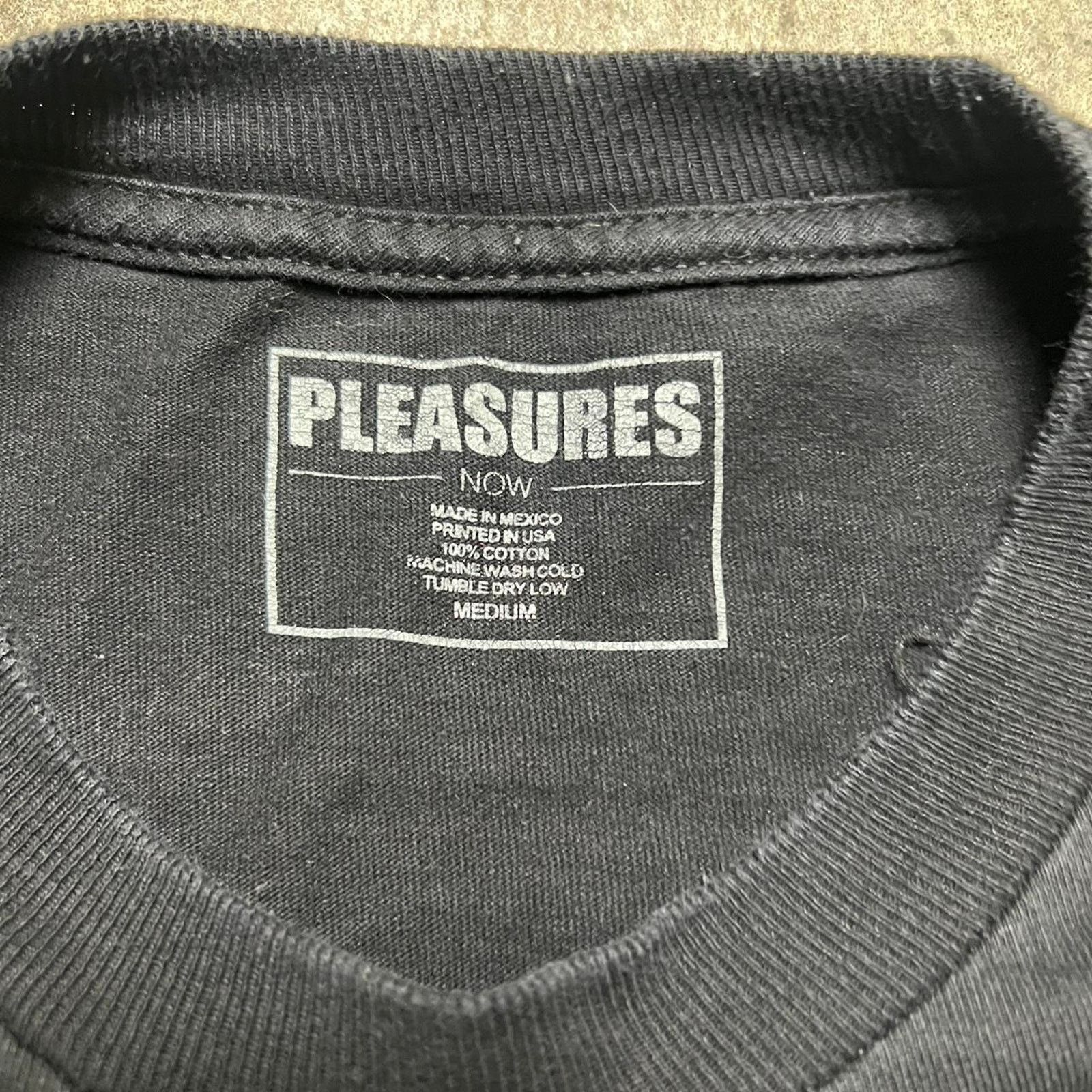 Pleasures Pleasures "Pleasures" black cotton T-shirt with neon green Size US M / EU 48-50 / 2 - 4 Thumbnail