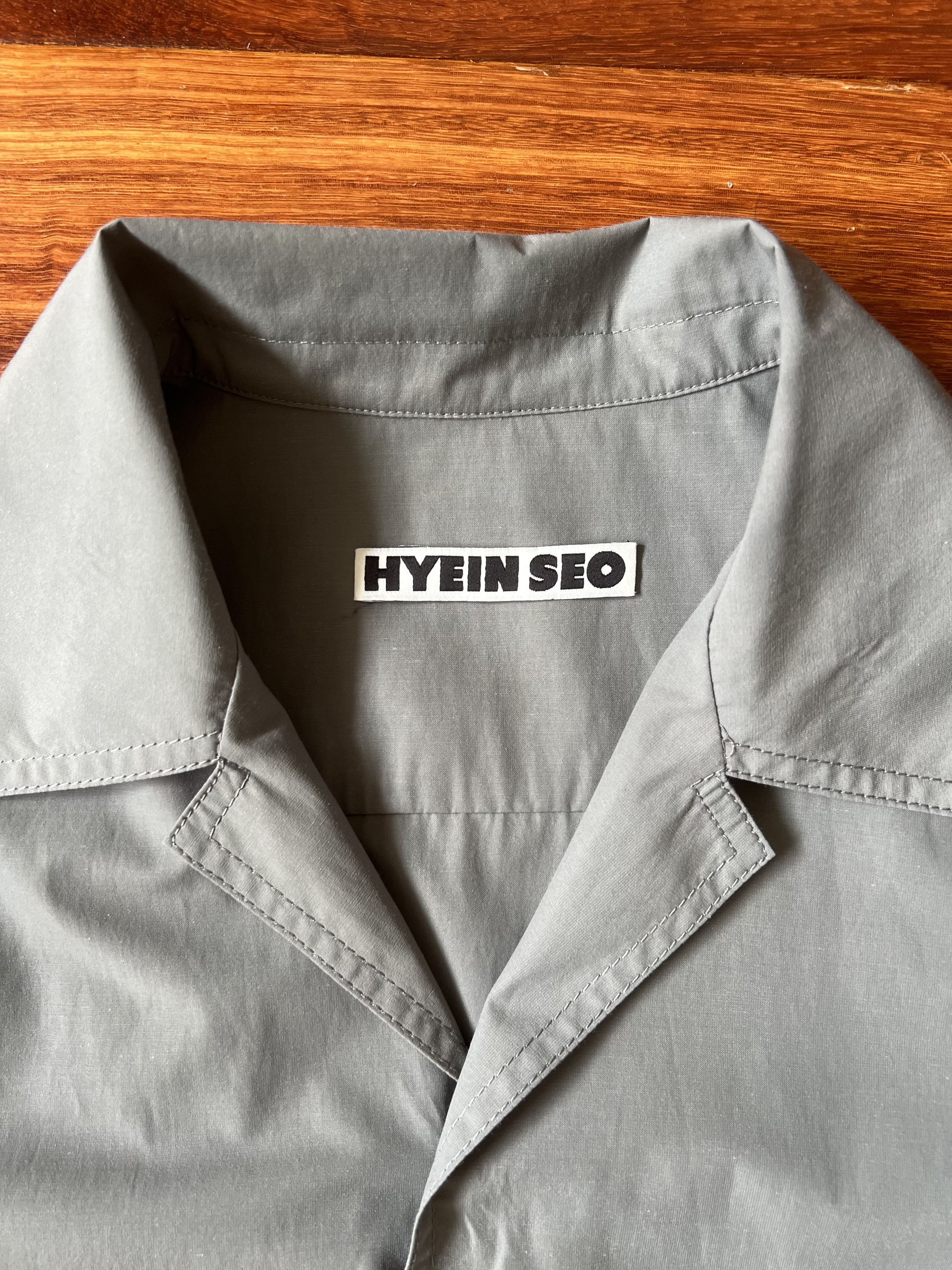 Hyein Seo 💚 SS20 Hyein Seo Smoker's Button Up Shirt Green NEW Size US L / EU 52-54 / 3 - 4 Thumbnail