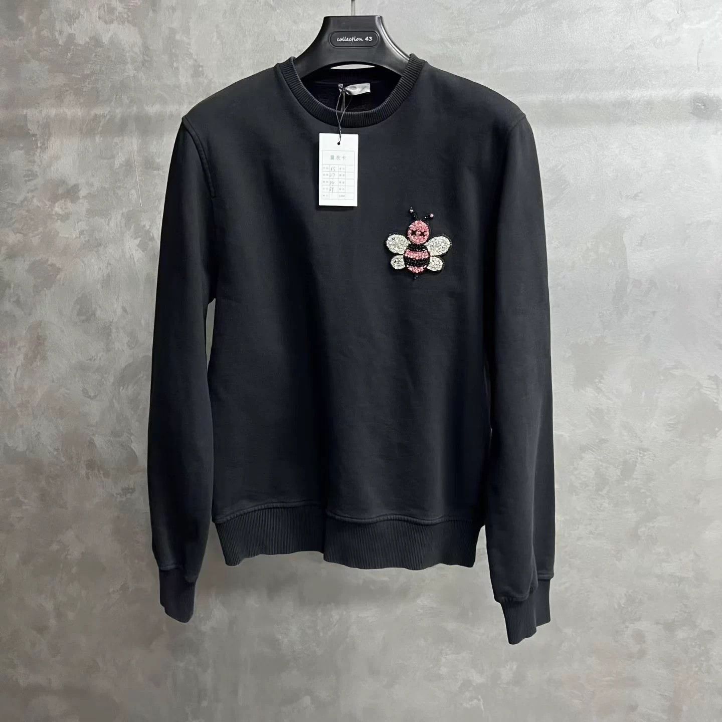 Dior Dior Black Crystal-Embellished Crewneck Long-Sleeve XS Size XS / US 0-2 / IT 36-38 - 1 Thumbnail