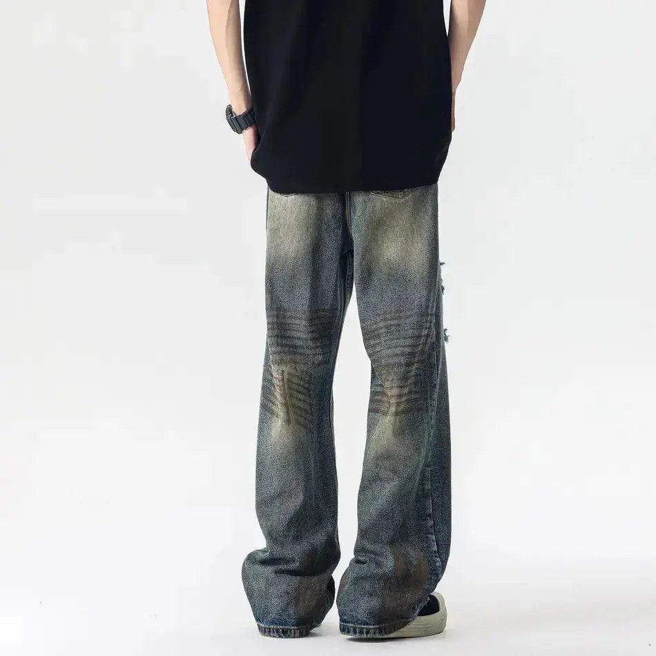 Japanese Brand Retro loose splashed ink ripped jeans Size US 32 / EU 48 - 6 Thumbnail