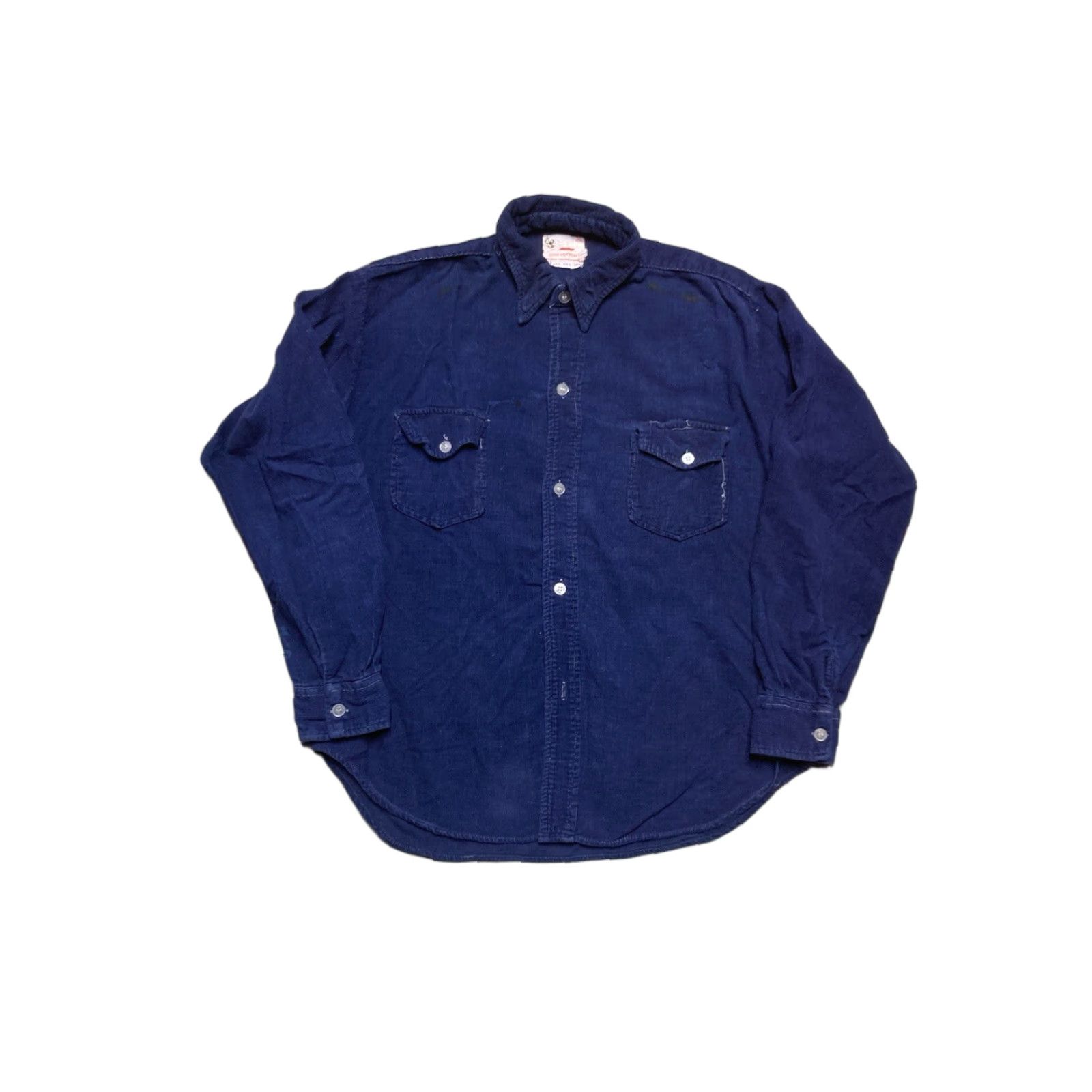 Vintage VINTAGE 70s Corduroy Button-Up Shirt Long Sleeve Navy Blue Cotton Medium Mens Size US M / EU 48-50 / 2 - 1 Thumbnail