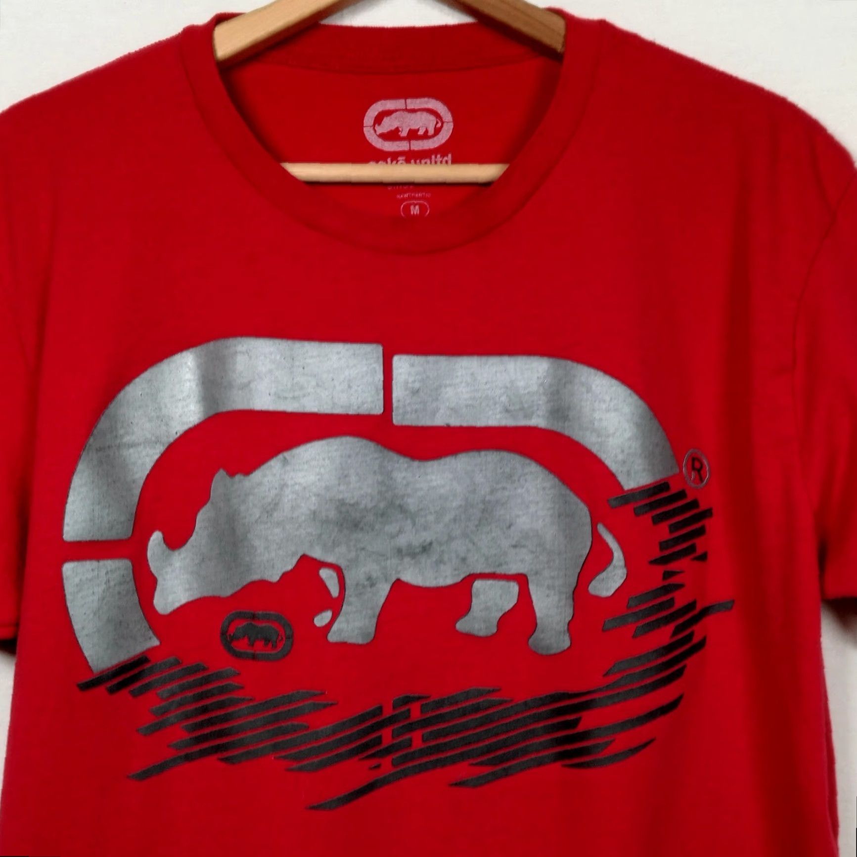 Ecko Unltd. Ecko Unltd T-Shirt Men Medium Short Sleeve Cotton Red Rhino Graphic Streetwear Hip Hop Y2K Size US M / EU 48-50 / 2 - 4 Thumbnail
