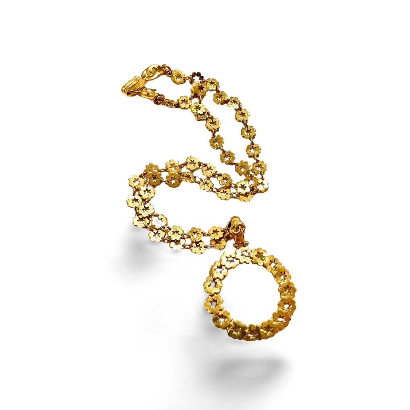 Chanel MINT. Vintage CHANEL chain necklace with loupe top Size ONE SIZE - 3 Thumbnail