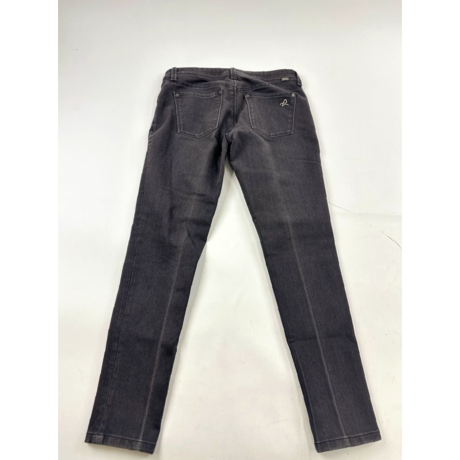 DL1961 DL1961 Jeans Women’s 29 Dark Gray Skinny Emma Leggings Stone Jeans Slim Mid 29 in Gray Embroidered Logo Zipper Button Pockets Stretch Studded Women Size 29" - 2 Thumbnail