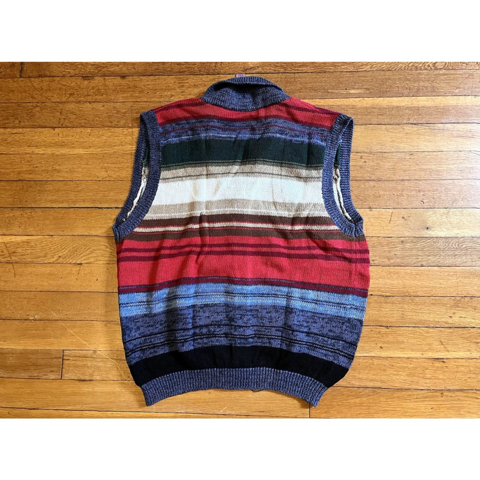 Vintage VINTAGE Cambridge Dry Goods Rose Sweater Vest Womens Large Blue Shirt Size L / US 10 / IT 46 - 7 Thumbnail