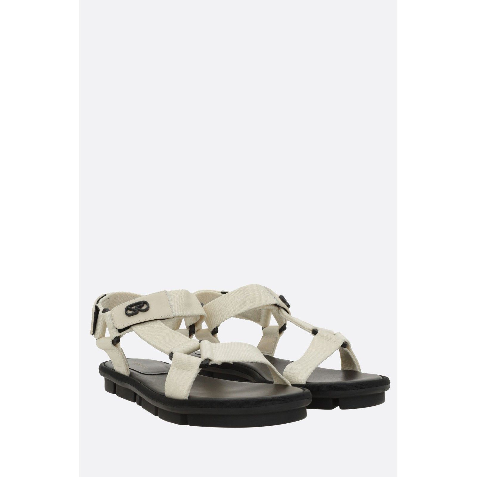 Sergio Rossi SERGIO ROSSI White Webbing Flat Sandals New And Authentic (W Size US 9 / IT 39 - 2 Thumbnail