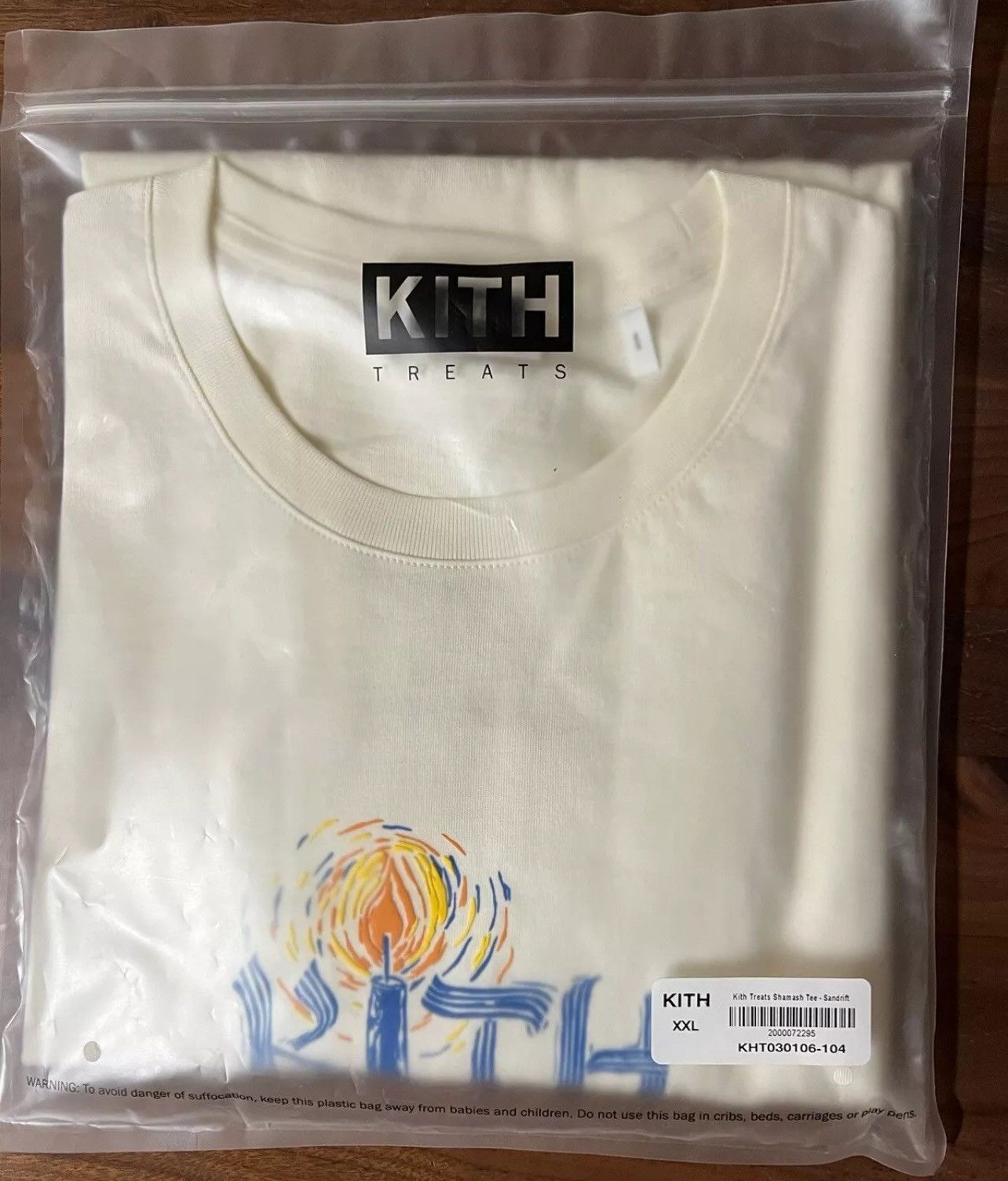 Kith Kith Treats Hanukkah Shamash Tee Sandrift T-Shirt Size XXL Size US XXL / EU 58 / 5 - 5 Thumbnail