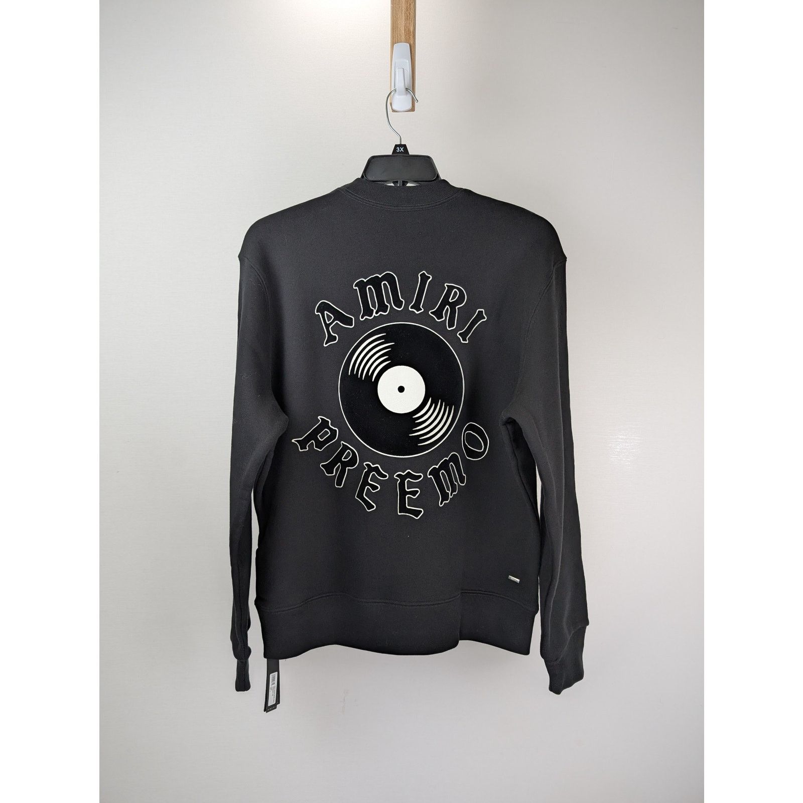 Amiri o1rshd1 Amiri Preemo Record Crewneck Sweatshirt in Black Size US M / EU 48-50 / 2 - 12 Thumbnail