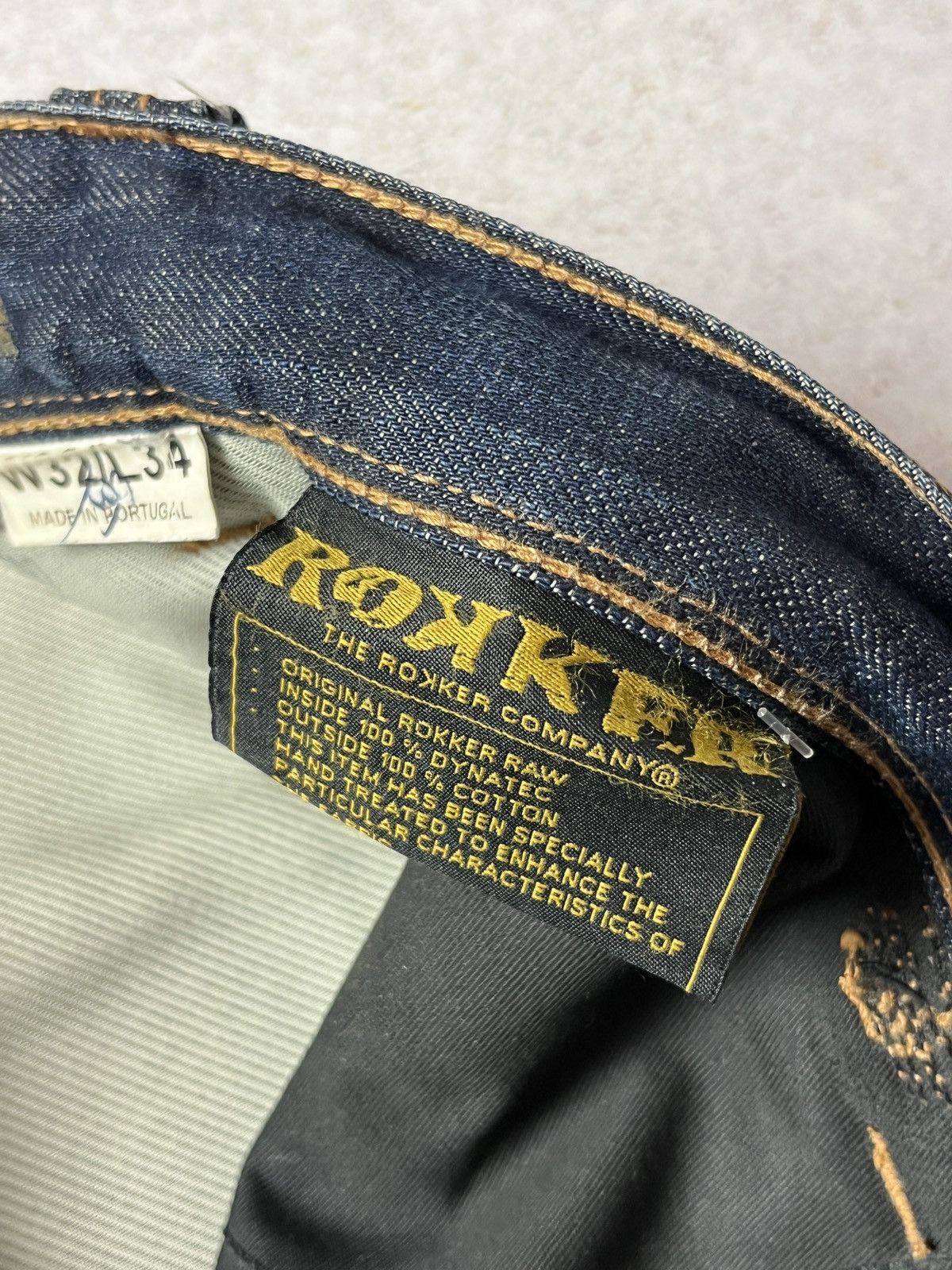 THE ROKKER COMPANY Rokker Company Selvedge Raw Denim Motorcycle Jeans Size US 32 / EU 48 - 7 Thumbnail