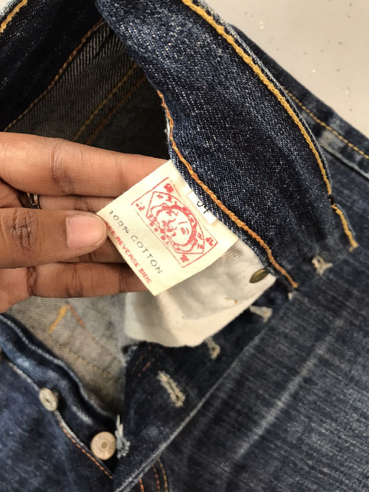 Japanese Brand × Vintage Vintage Evisu inspired seagull SpellOut embroidered denim Size US 34 / EU 50 - 7 Thumbnail