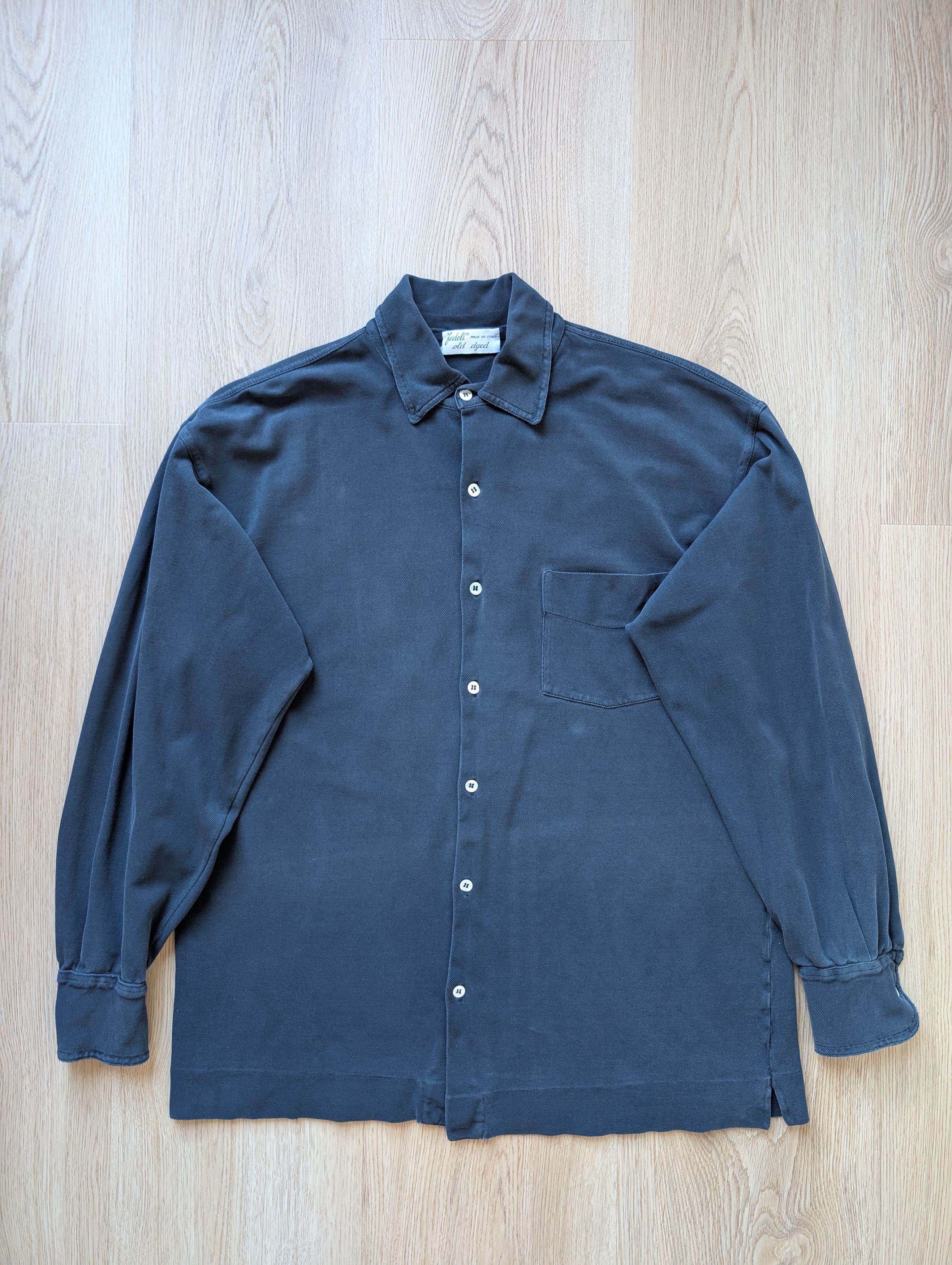 Fedeli Fedeli VTG Jersey Garment Dyed Organic Polo Shirt Size US L / EU 52-54 / 3 - 1 Thumbnail