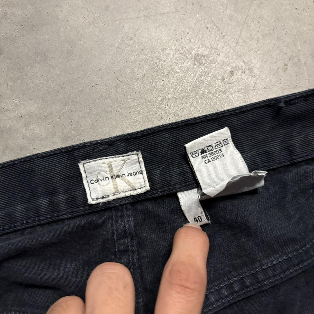 Calvin Klein × Vintage Crazy Vintage Y2K/2000s Baggy Dark Navy Blue Calvin Klein Skater Denim Jeans! Size US 40 / EU 56 - 8 Thumbnail