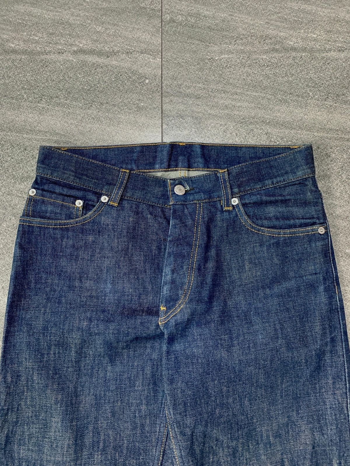 Helmut Lang FREE TAX! 2000s Indigo Classic Cut Raw Denim Jeans Size US 30 / EU 46 - 2 Thumbnail