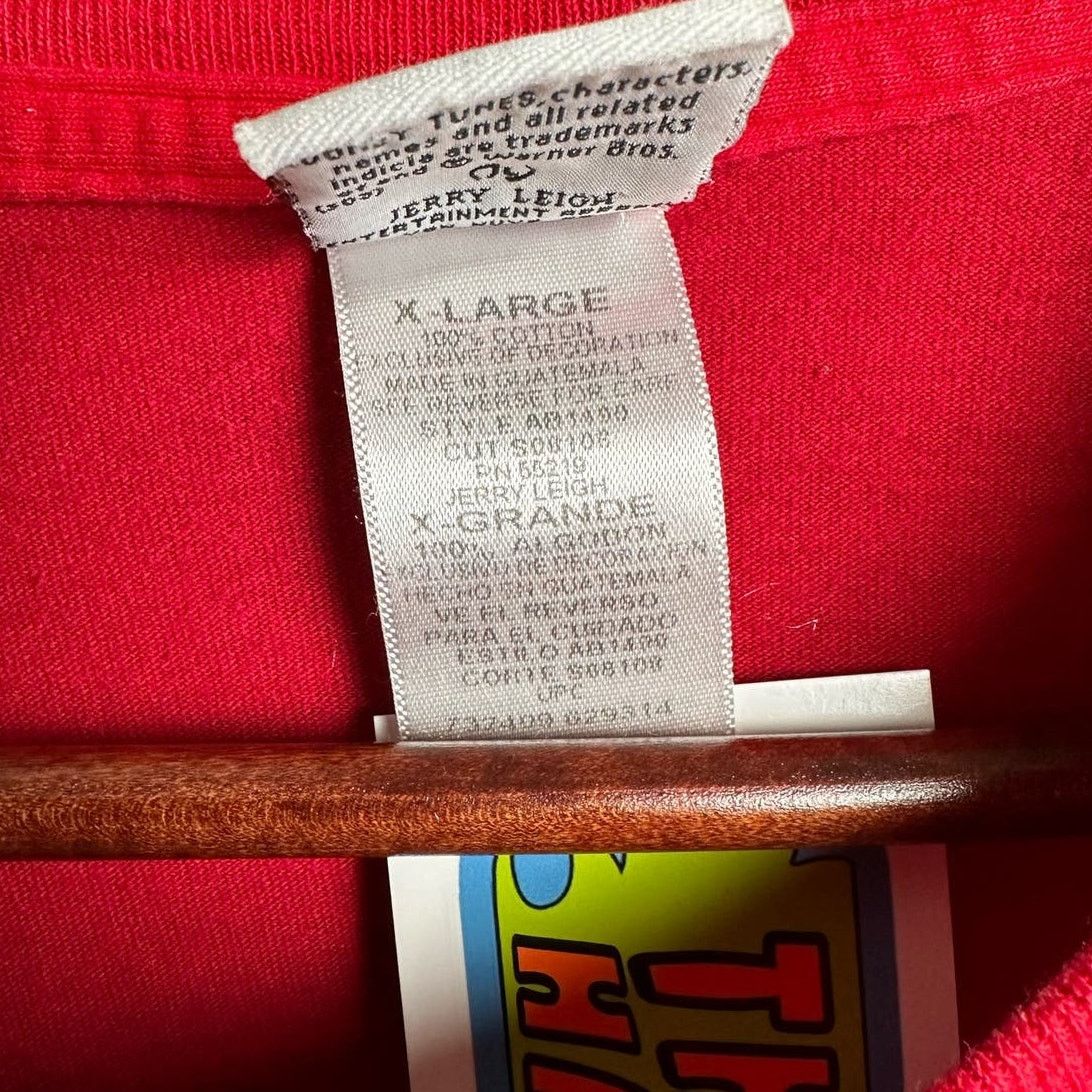 Vintage × Warner Bros Vintage Looney Tunes Tweety T Shirt Mens XL 90s Red Pocket Size US XL / EU 56 / 4 - 9 Thumbnail