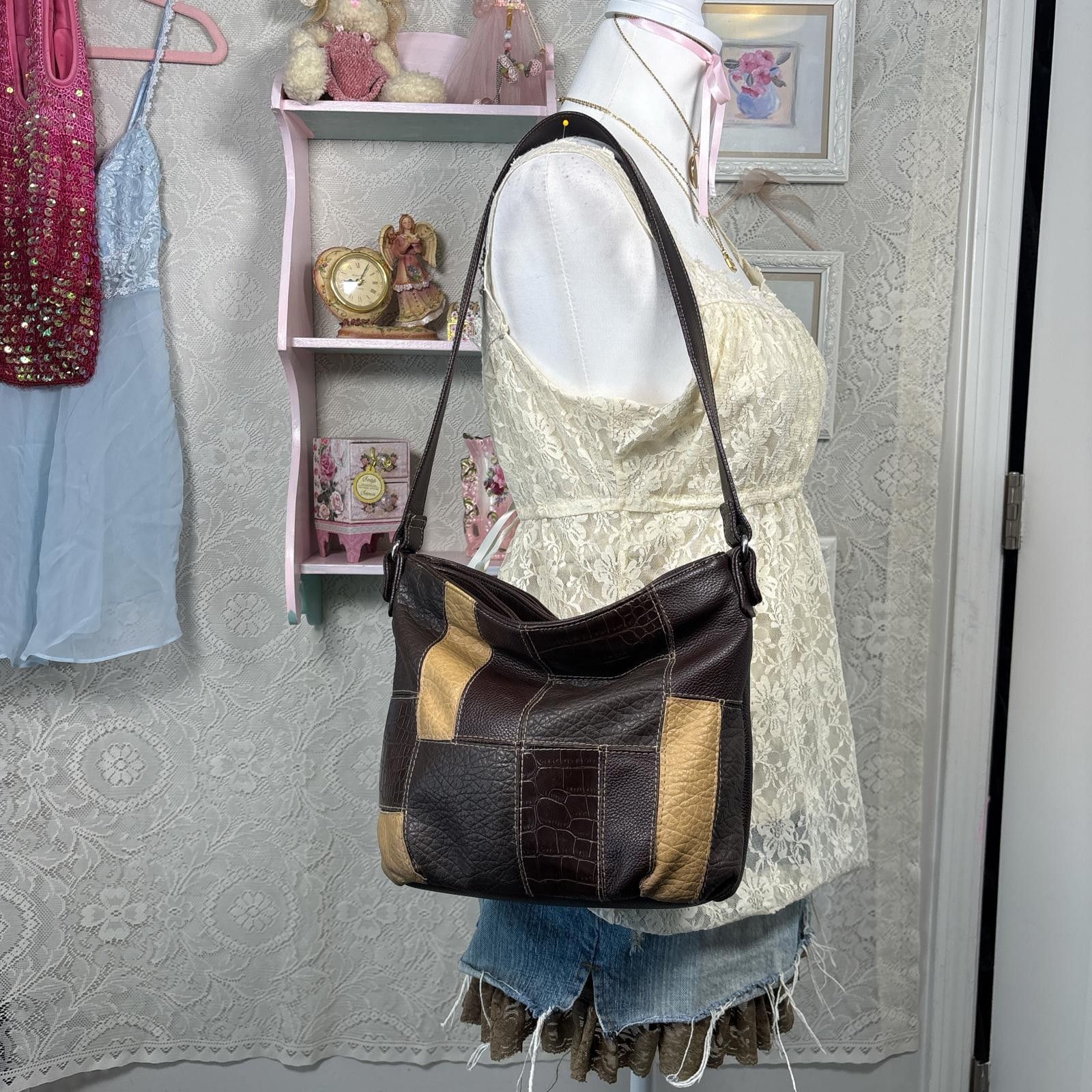 Other vintage leather patchwork shoulder bag purse Size ONE SIZE - 3 Thumbnail