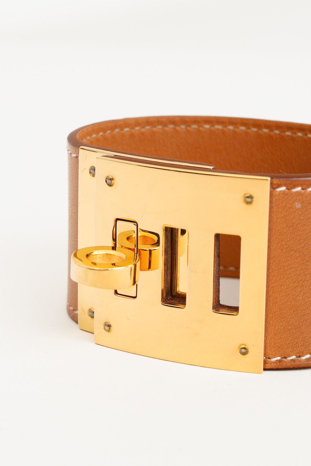 Hermes Hermes Kelly Dog Fauve Barenia Leather Bracelet Size ONE SIZE - 4 Thumbnail