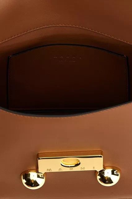 Marni MARNI Trunkaroo Medium Brown Leather Shoulder Bag New Size ONE SIZE - 4 Thumbnail
