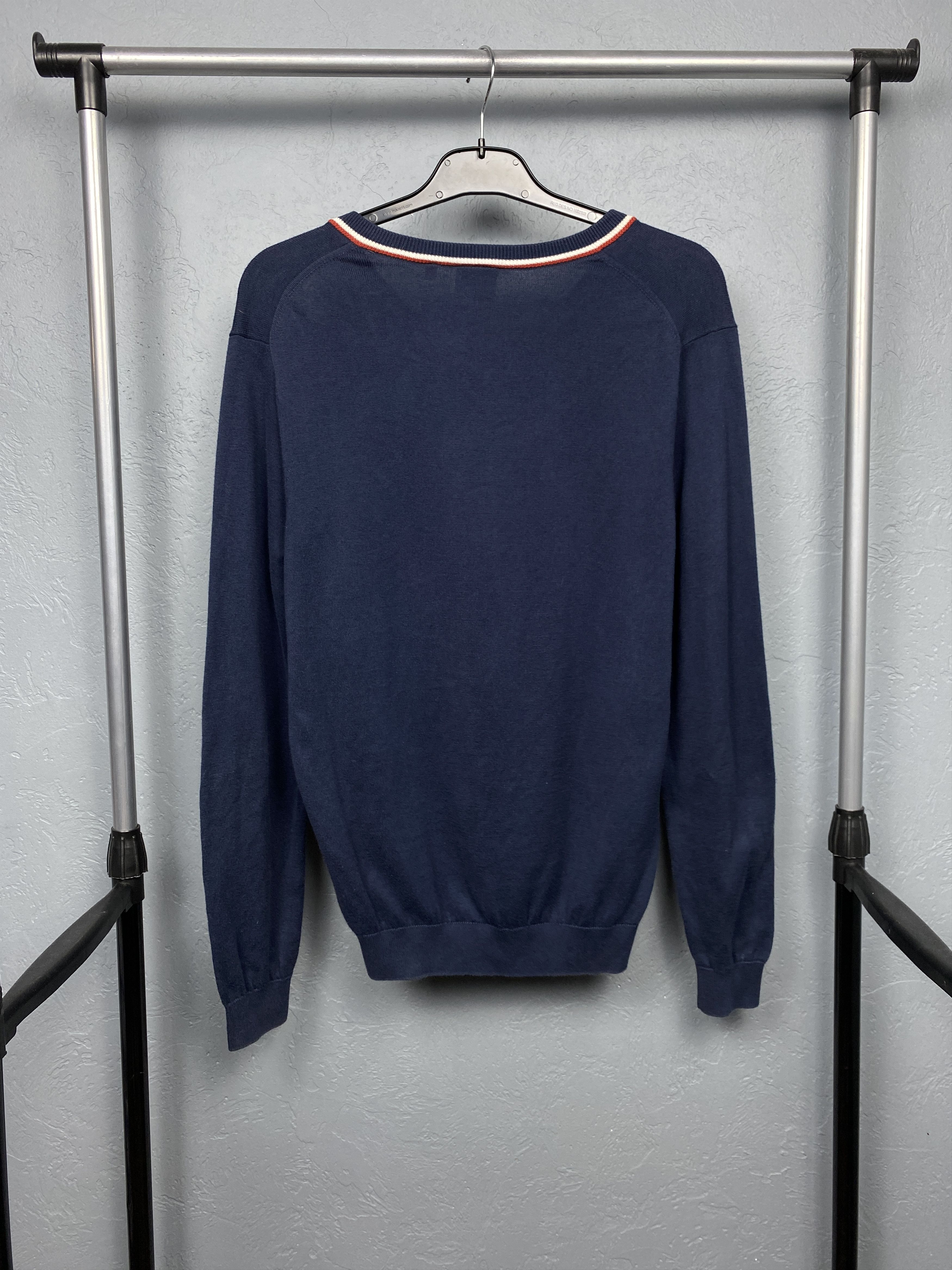 Lacoste Lacoste Live Vintage Mens V-Neck Knit Sweater Size US S / EU 44-46 / 1 - 6 Thumbnail