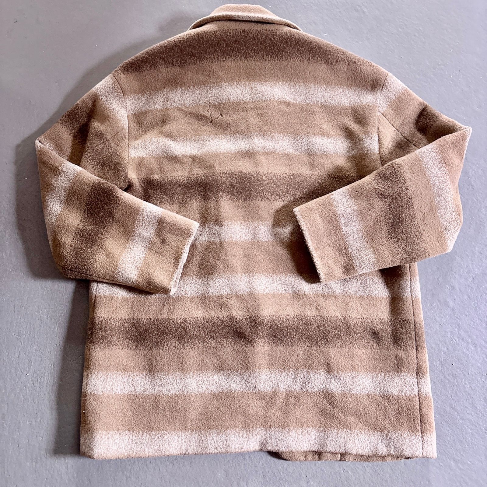 Vintage Vintage Time Plaid Fleece Shacket Brown Beige Stripes Size M / US 6-8 / IT 42-44 - 8 Thumbnail