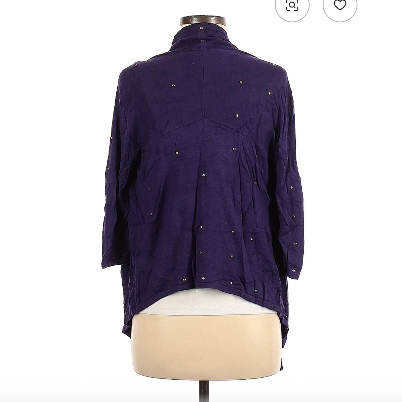 Other Cache Purple Rayon Cardigan Size M Size M / US 6-8 / IT 42-44 - 2 Thumbnail