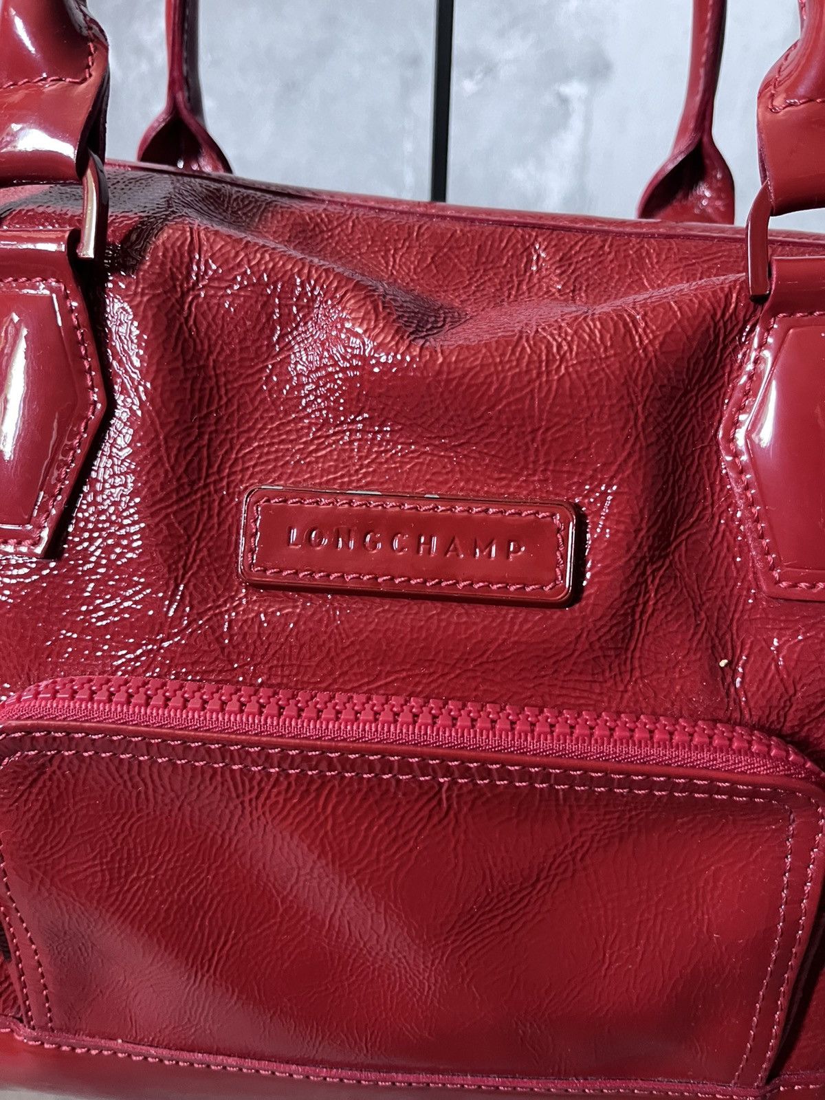 Longchamp Longchamp Handbag red patent leather rare Size ONE SIZE - 4 Thumbnail