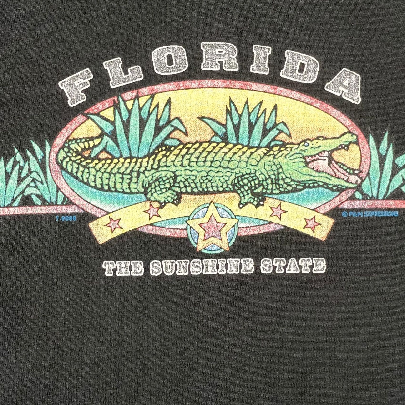 Fruit Of The Loom VTG Florida Shirt Mens 2XL Black Alligator Graphic Sunshine State Tourist Tee Size US XXL / EU 58 / 5 - 4 Thumbnail