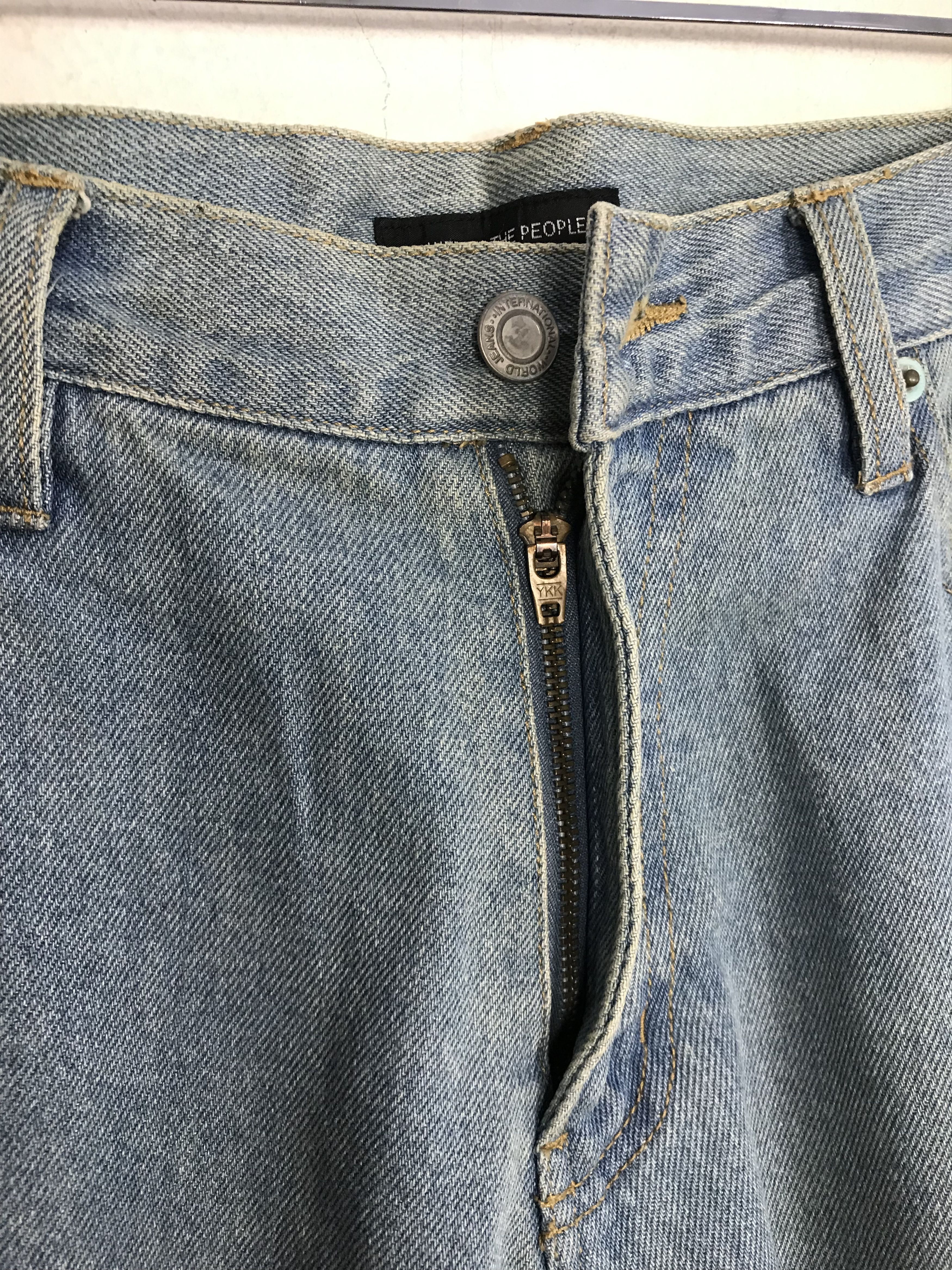 Japanese Brand × Vintage Vintage Power To The People Design Distressed Denim Jeans Size US 31 - 11 Thumbnail