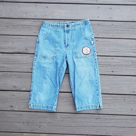 Disney Vintage 90s y2k Winnie The Pooh Tigger Blue Jean Denim Cargo Size 28" / US 6 / IT 42 - 7 Thumbnail