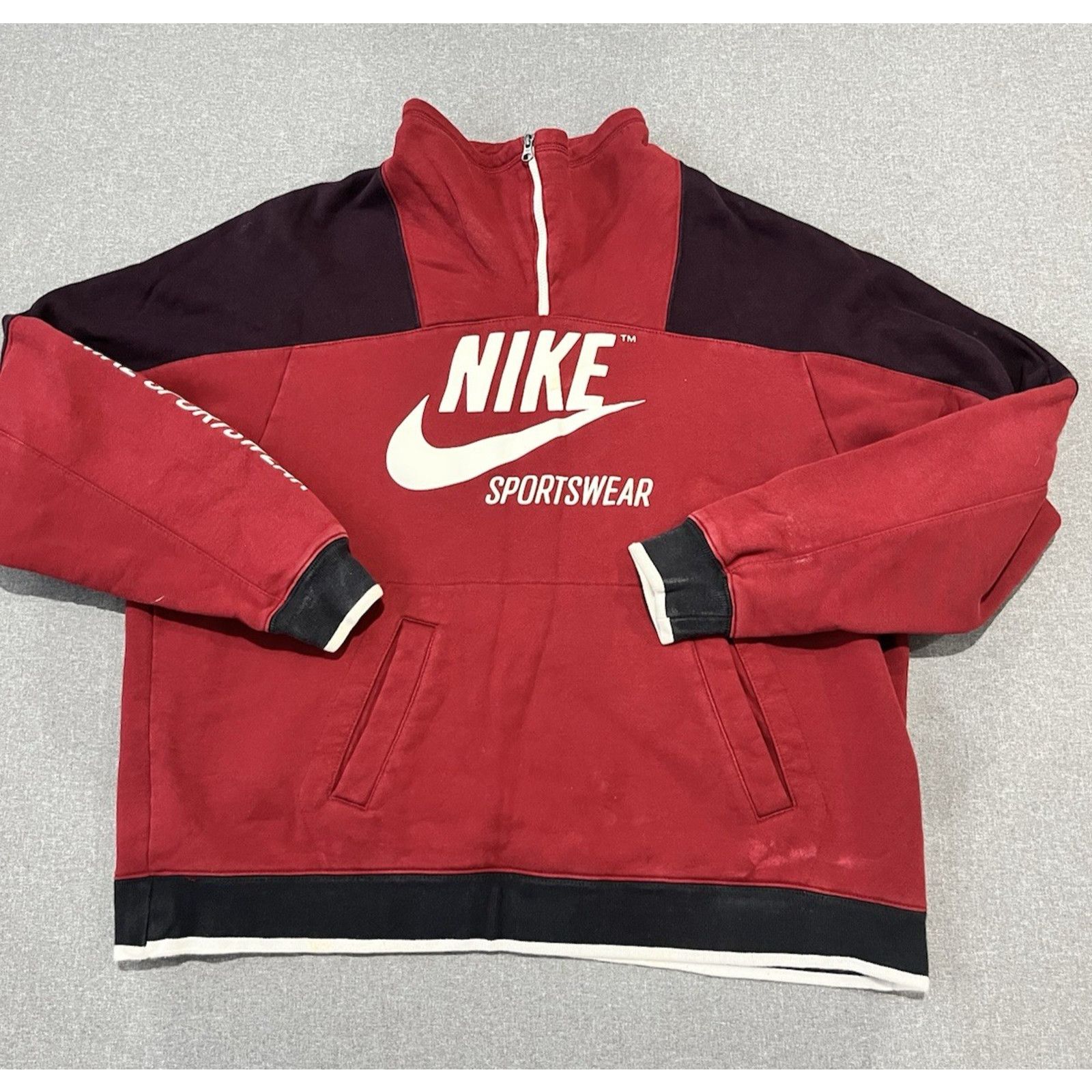 Nike Nike Sweatshirt Archive Women’s L 1/4 Zip Pullover Spell Out Size L / US 10 / IT 46 - 1 Thumbnail