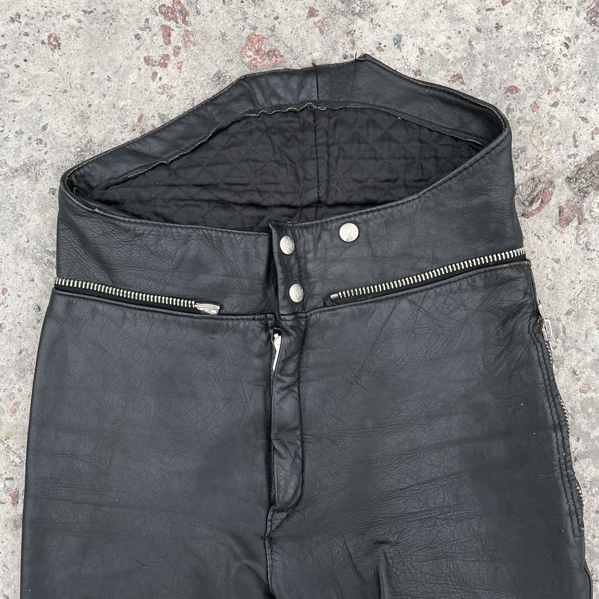 Vintage Vintage Moto Pants Real Leather Y2K 90s USA style Size US 28 / EU 44 - 4 Thumbnail