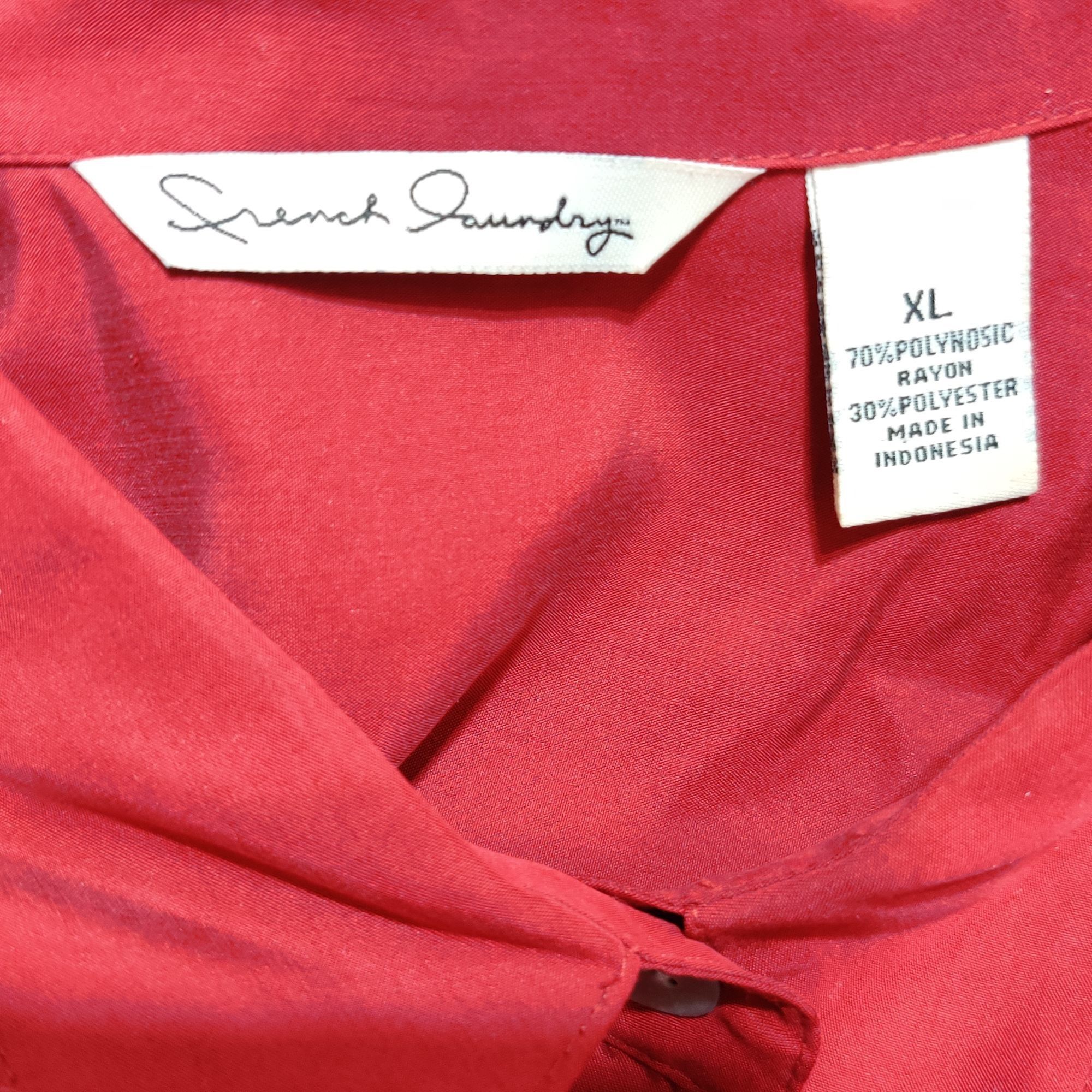 Other French Laundry XL Oversized Button Up Shirt Relaxed Fit Blou Size XL / US 12-14 / IT 48-50 - 4 Thumbnail