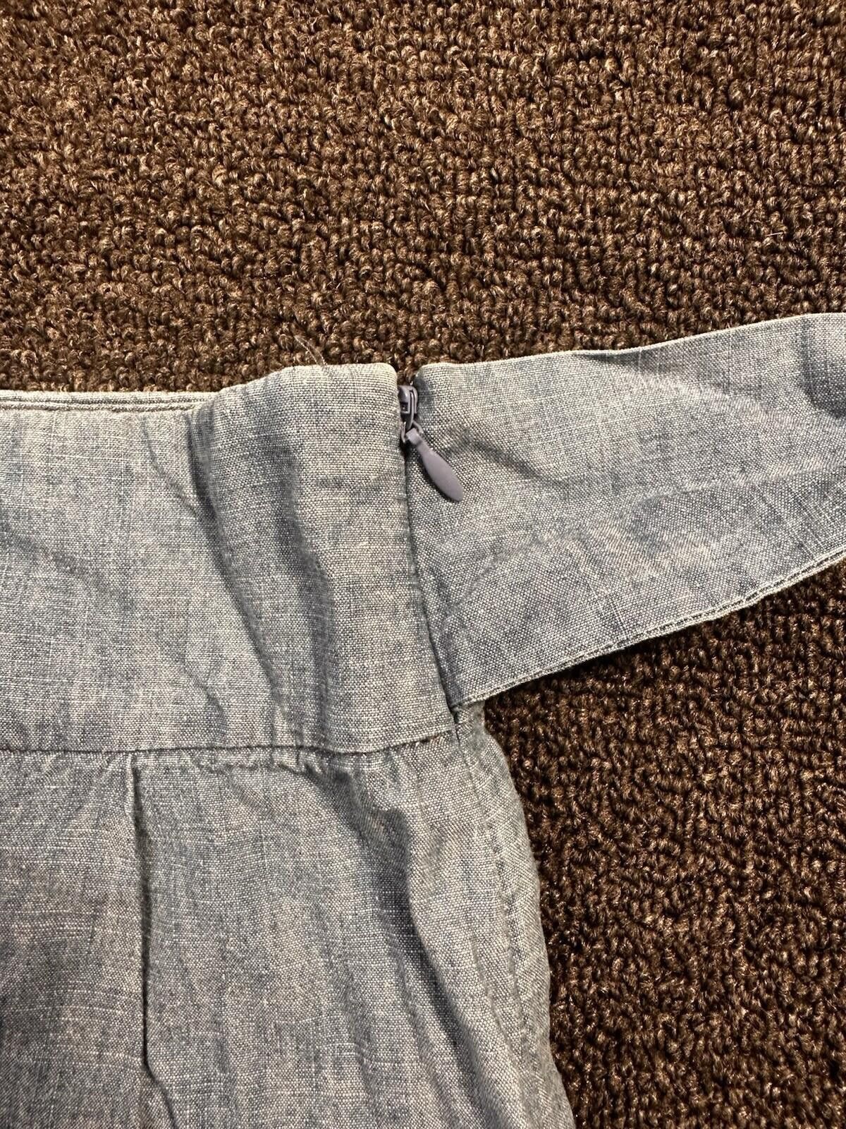 J.Crew J.Crew Womens Blue Chambray High Rise Short Side Zip Size 10 Size 32" / US 10 / IT 46 - 4 Thumbnail