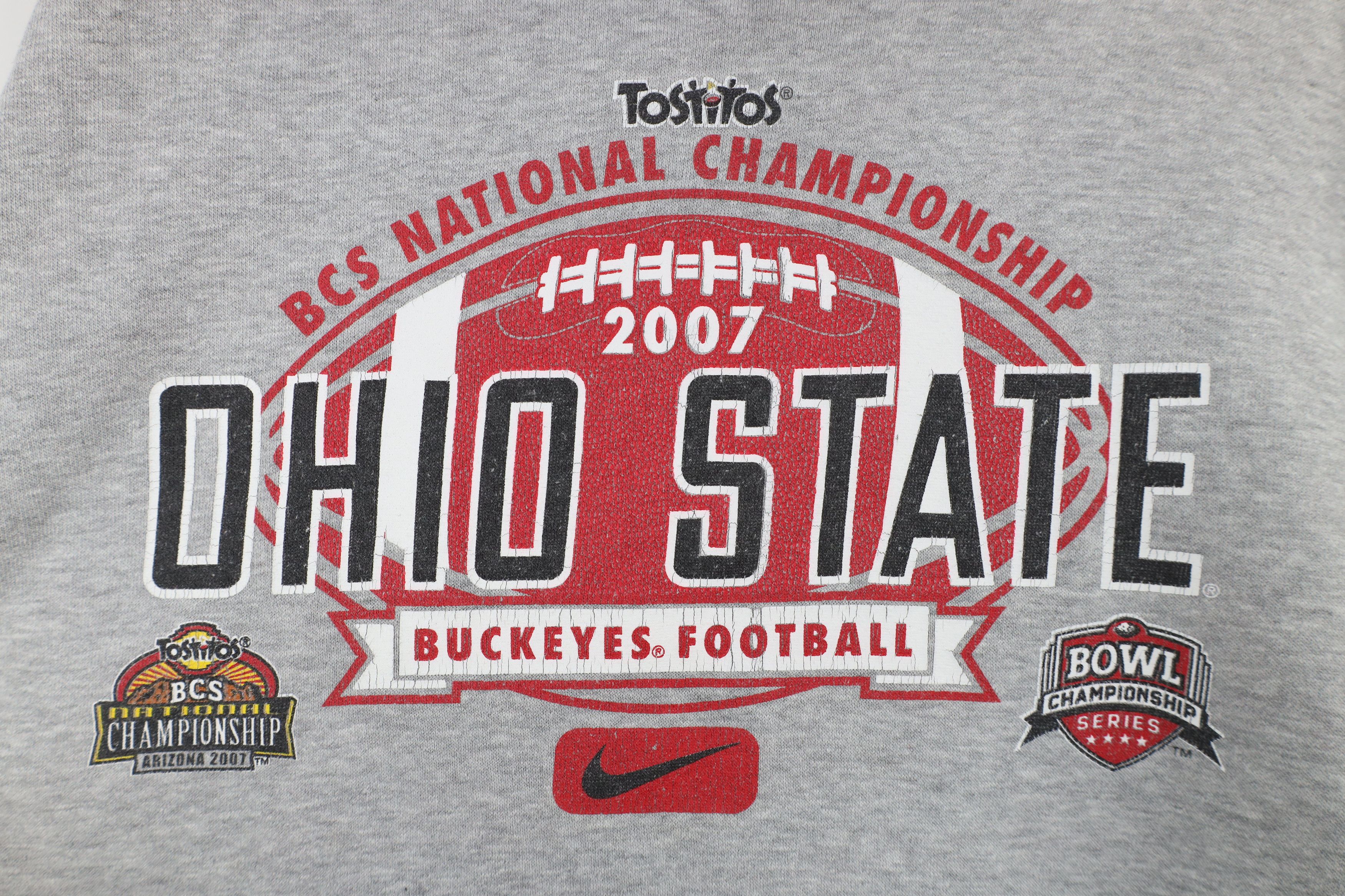 Nike × Vintage Vintage Nike Swoosh Ohio State University Football Hoodie Size US L / EU 52-54 / 3 - 4 Thumbnail