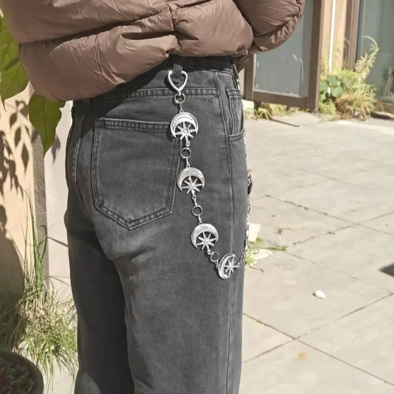 Jewelry Seven Stars Picking The Moon Rhinestone Waist Pants Chain Size ONE SIZE - 8 Thumbnail