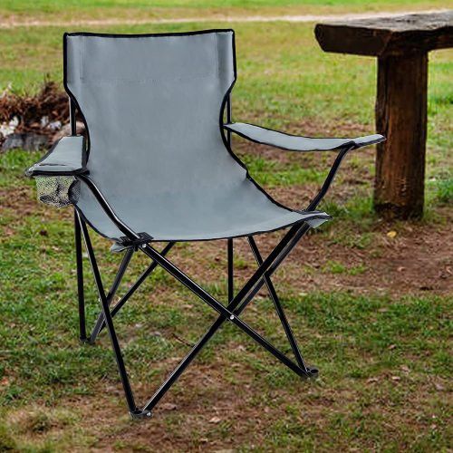 Designer × Homemade YSSOA Portable Folding Grey Camping Chair, Large Size US L / EU 52-54 / 3 - 7 Thumbnail