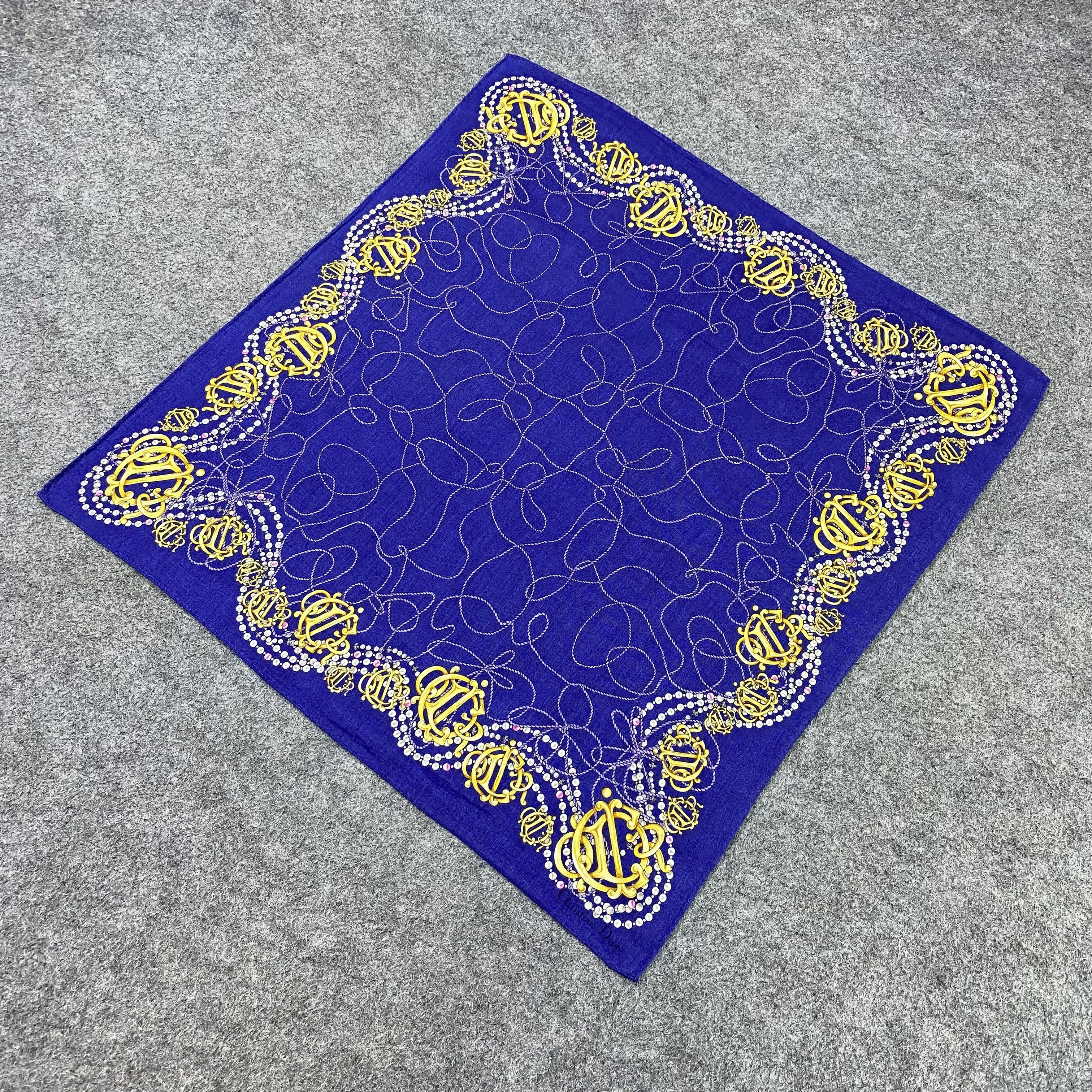 Vintage Christian Dior Handkerchief Neckerchief Bandana-B1911 Size ONE SIZE - 4 Thumbnail