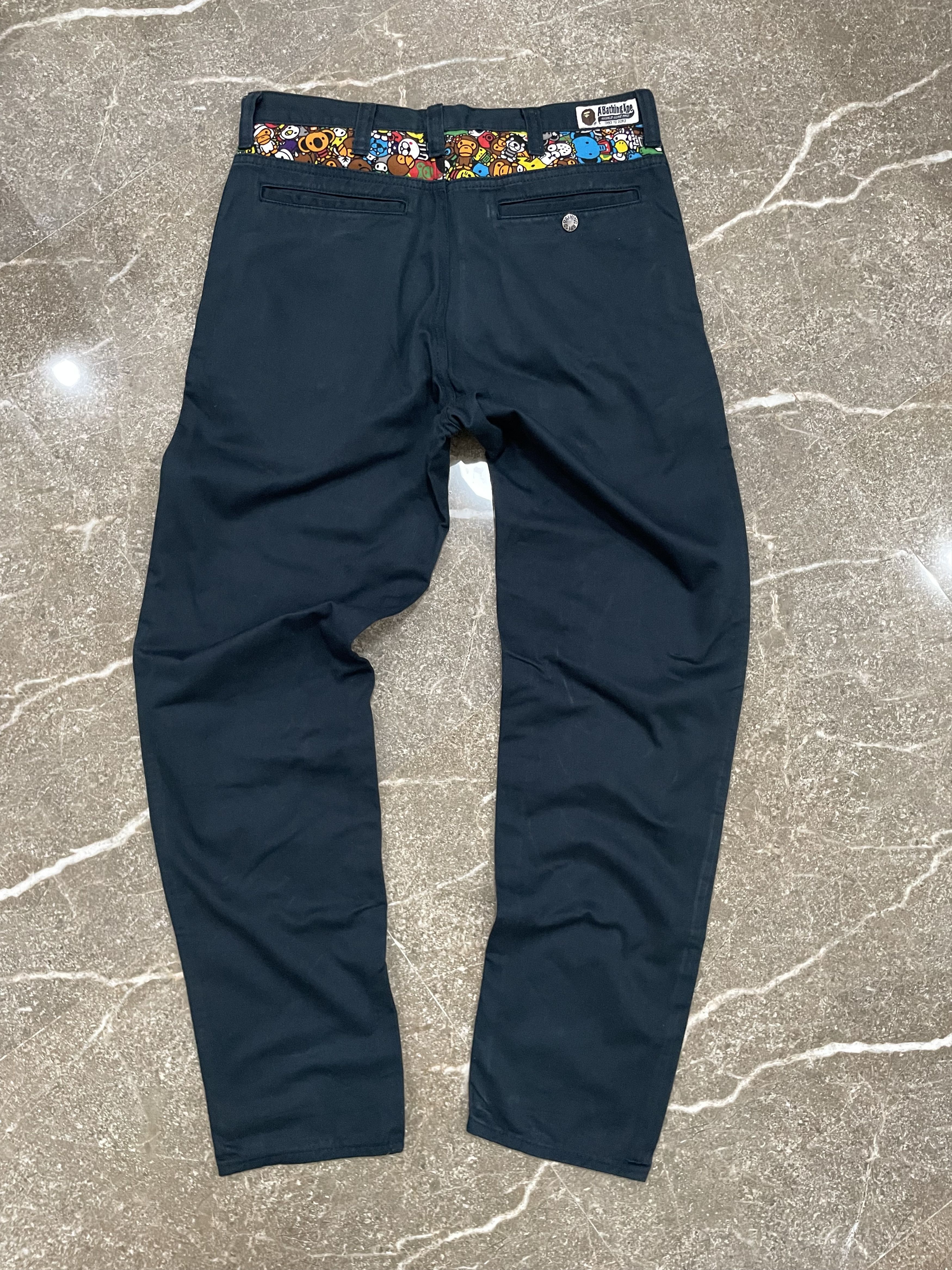Bape Bape - Baby Milo Sad Face Chino Pants Size US 32 / EU 48 - 6 Thumbnail