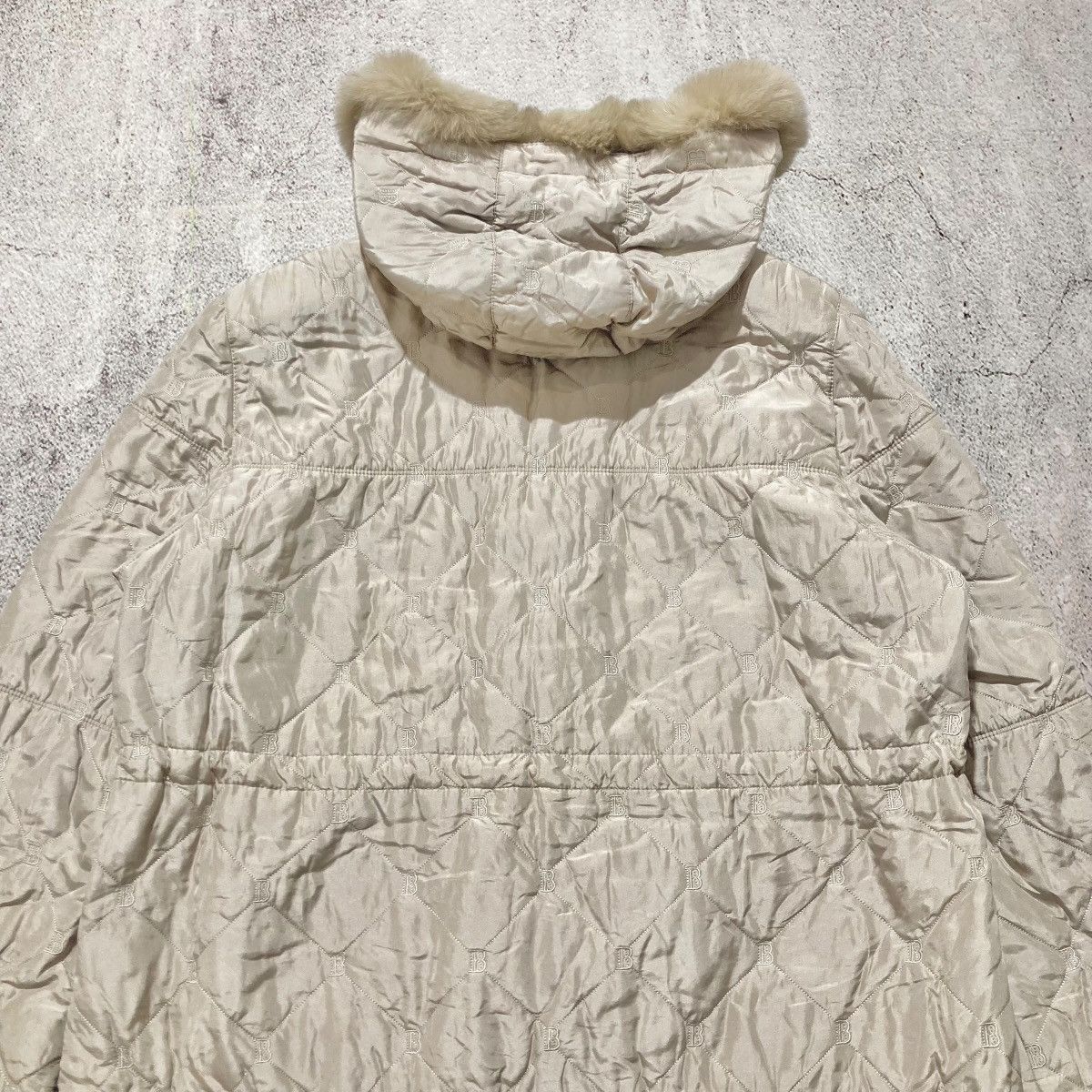 Balmain Balmain Paris Monogram Quilted Fur Long Jacket Beige Luxury Size US XL / EU 56 / 4 - 15 Thumbnail
