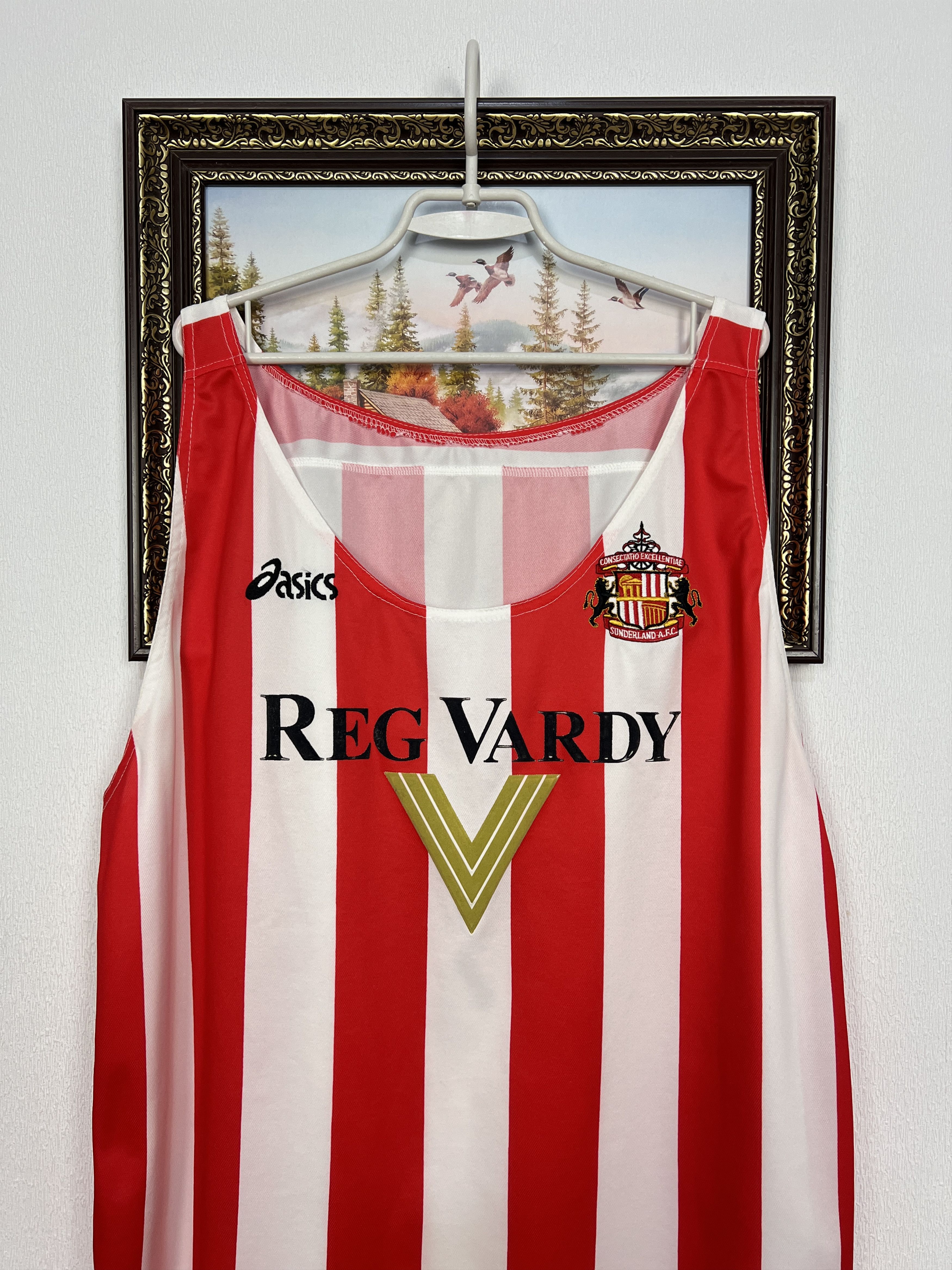 Asics Vintage ASICS Sunderland The Black Cats Football Shirt Size US XXL / EU 58 / 5 - 2 Thumbnail