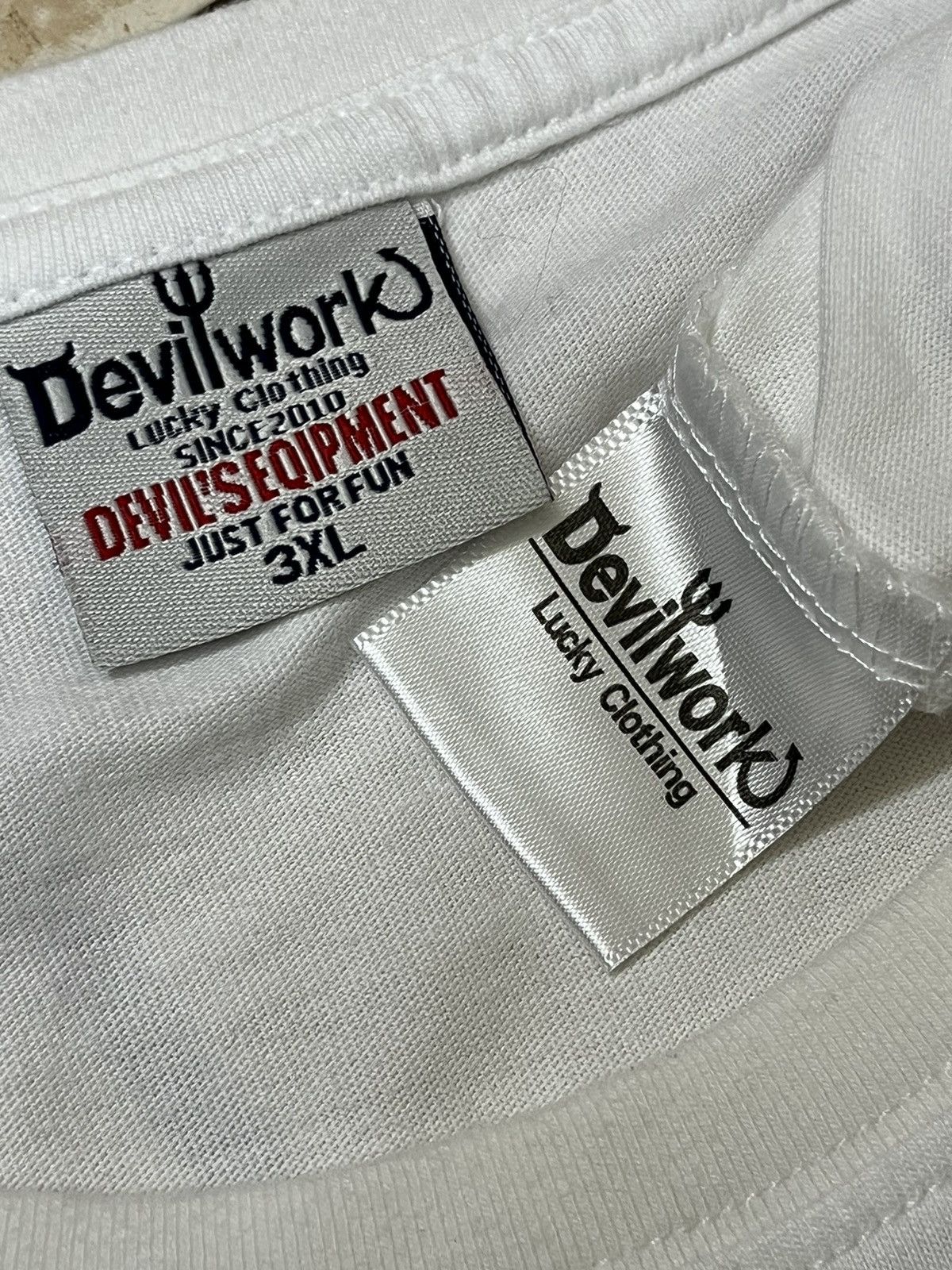 Devilock ICONIC🔥DEVILWORK KICK OUT WITH THE FLAME RED DEVIL T SHIRT Size US L / EU 52-54 / 3 - 10 Thumbnail