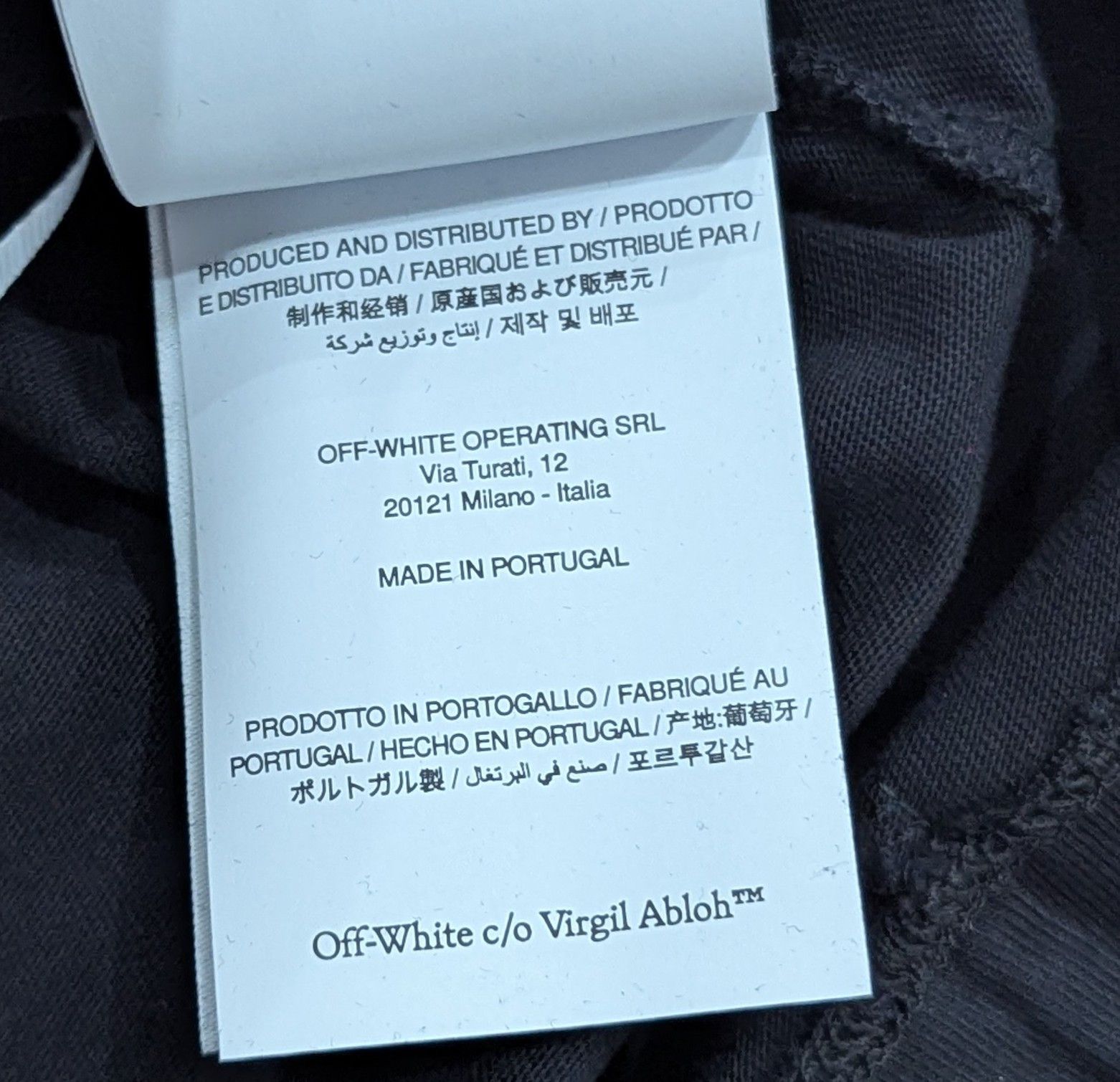 Off-White Off-White Slim Fit Cotton Crewneck T-Shirt Black/White M Size US M / EU 48-50 / 2 - 8 Thumbnail