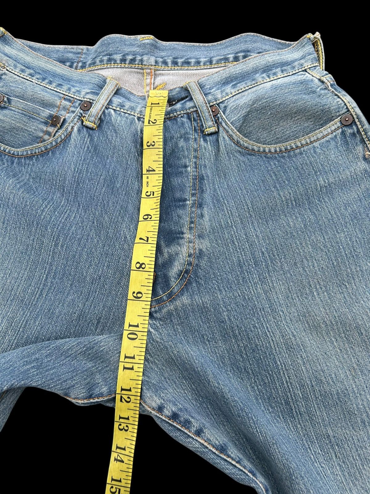 Japanese Brand × Kapital × Vintage Evisu Selvedge Distressed Evisu Paris Denim Jeans Size US 30 / EU 46 - 20 Thumbnail